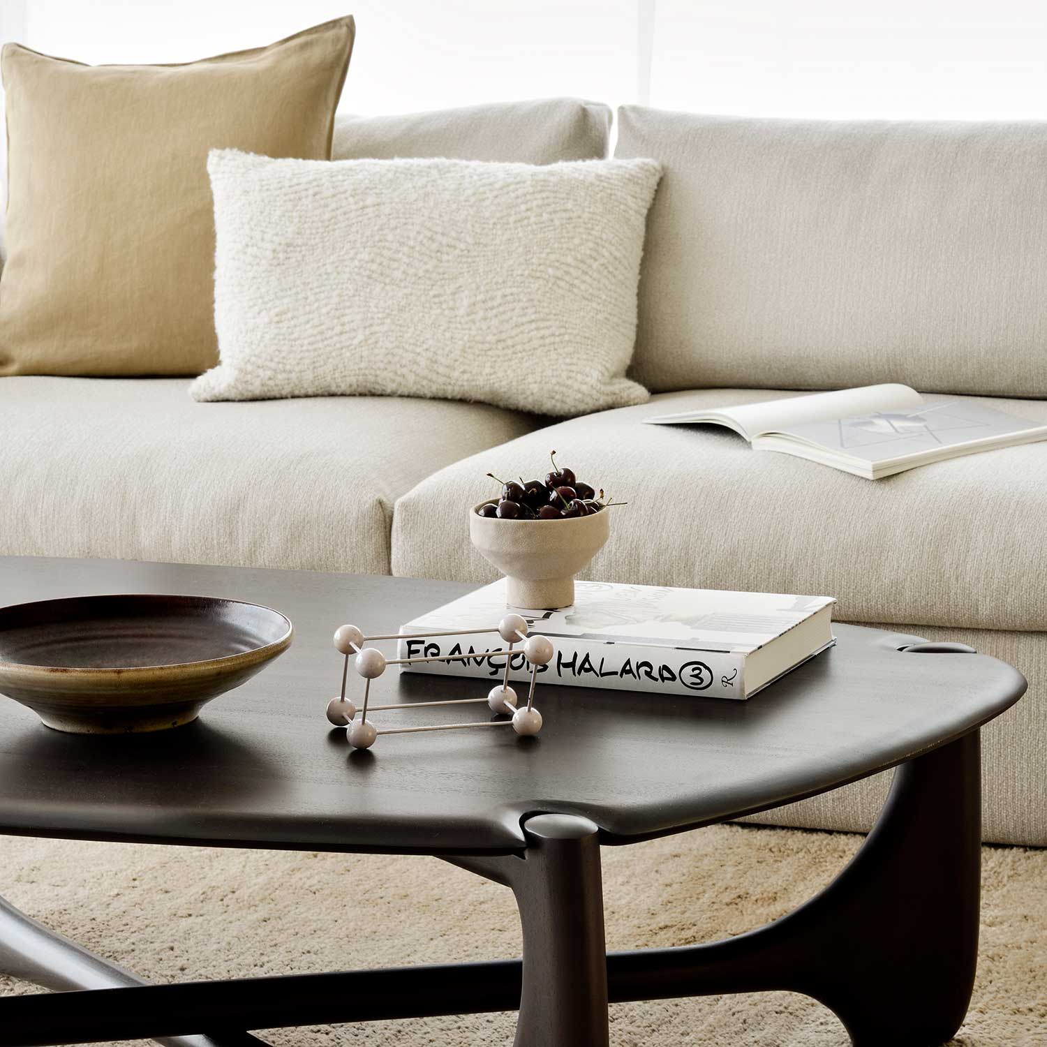 Ethnicraft - Wave Kissen off white rechteckig