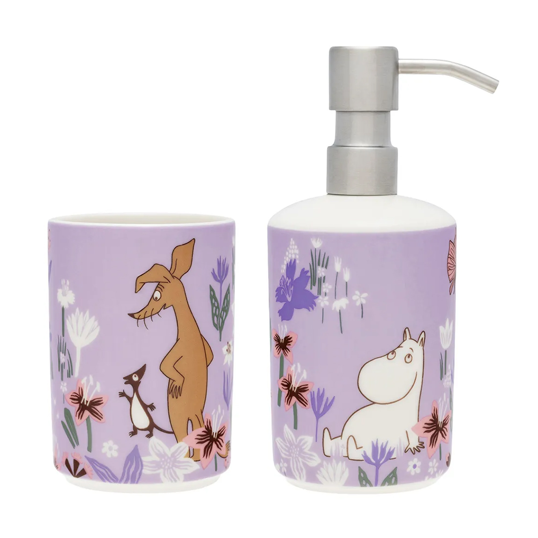 Moomin Arabia – Moomin Set Seifenspender u. B. Flower Garden