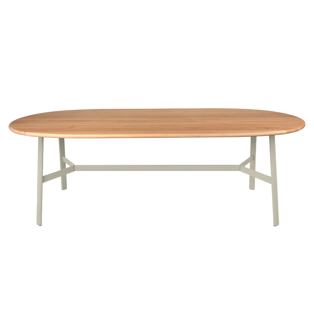 Fermob - So'O Ovaler Tisch Eiche 220x95 cm lehmgrau