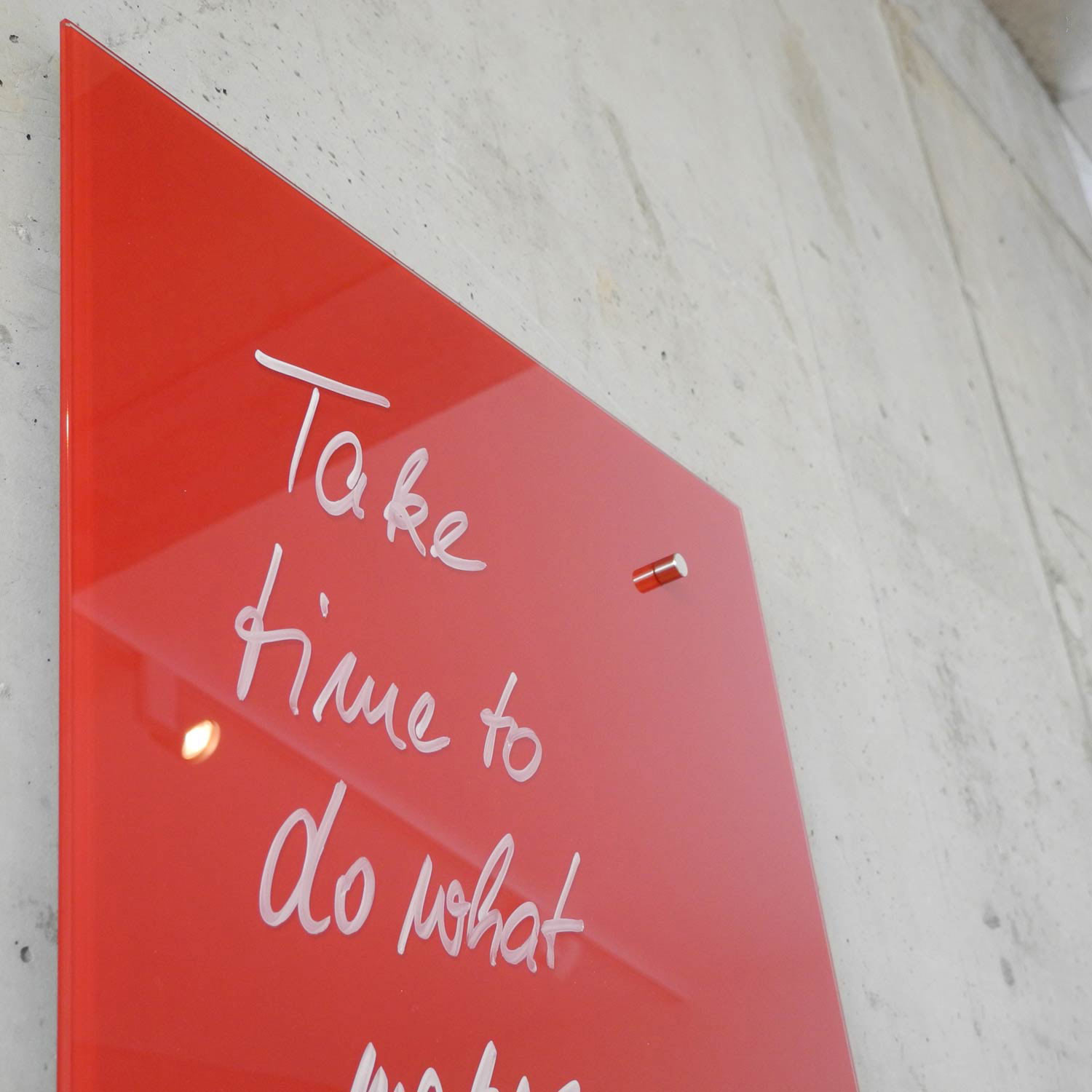 Glas Magnetboard MAX 60x40 cm rot