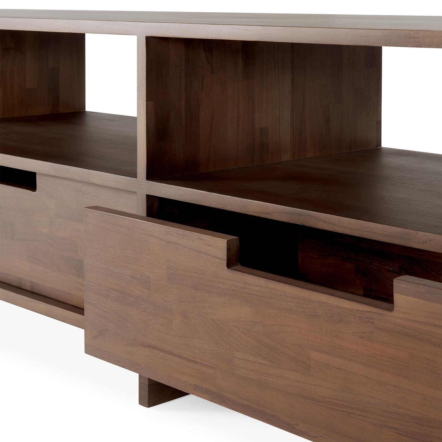 ethnicraft kabuki tv anrichte teak detail schublade 103848