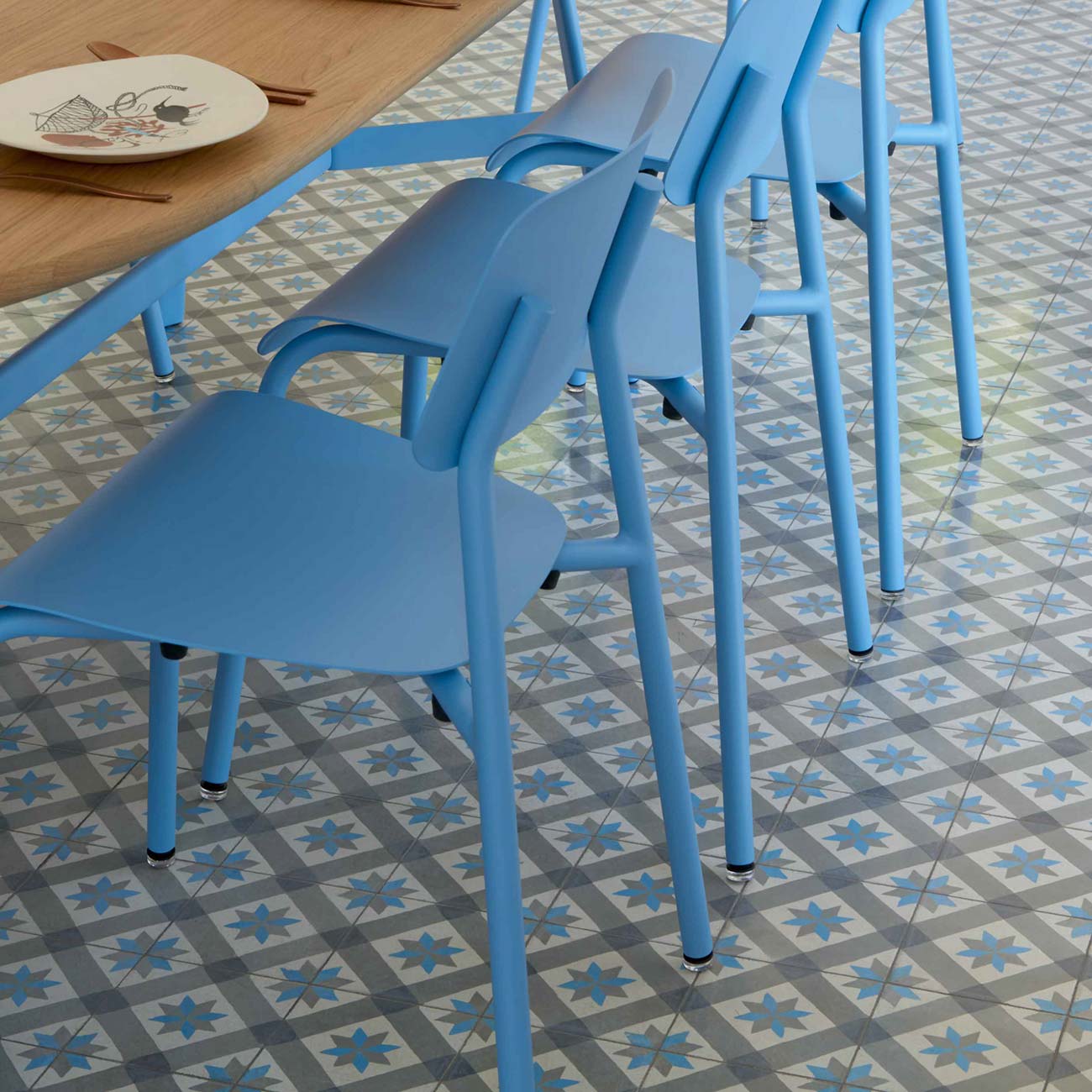 Fermob - Studie Gartenstuhl acapulcoblau