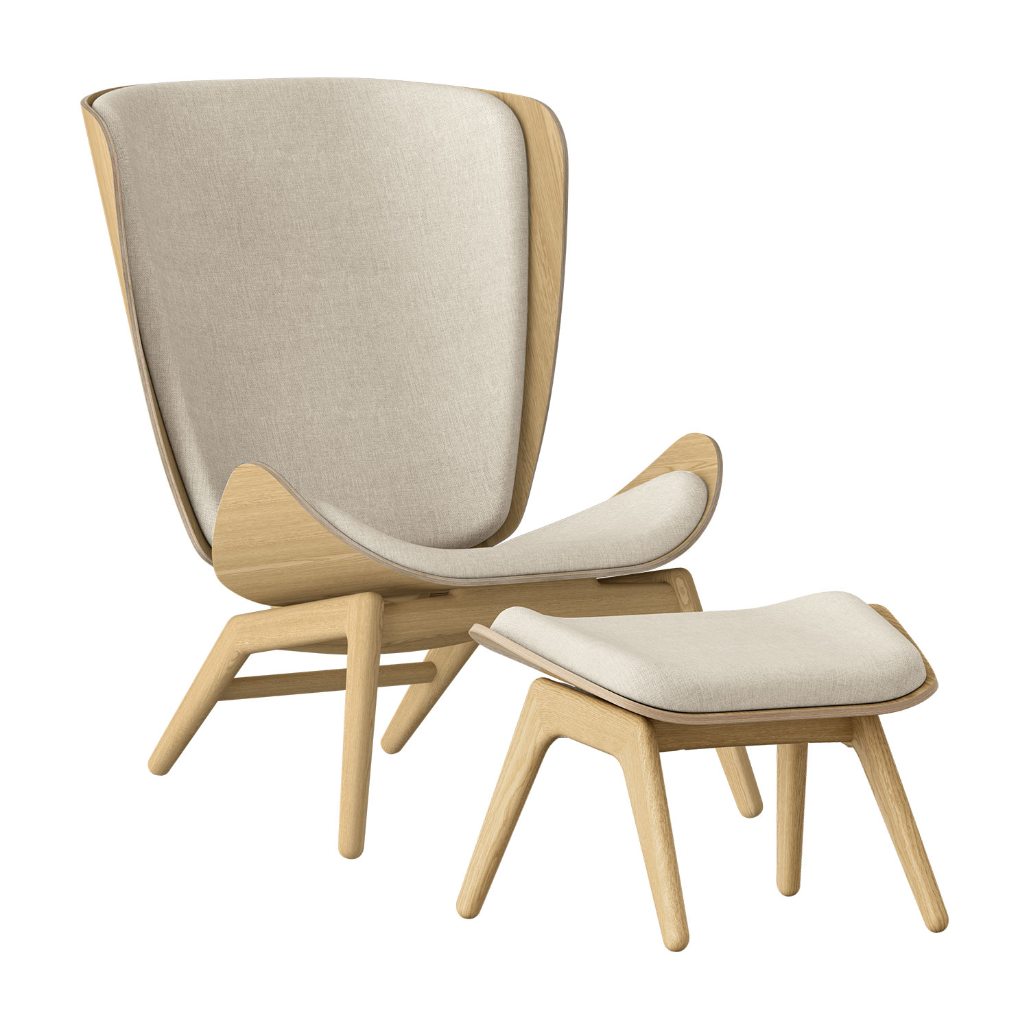 umage the reader plus ottoman eiche hell white sands 98177