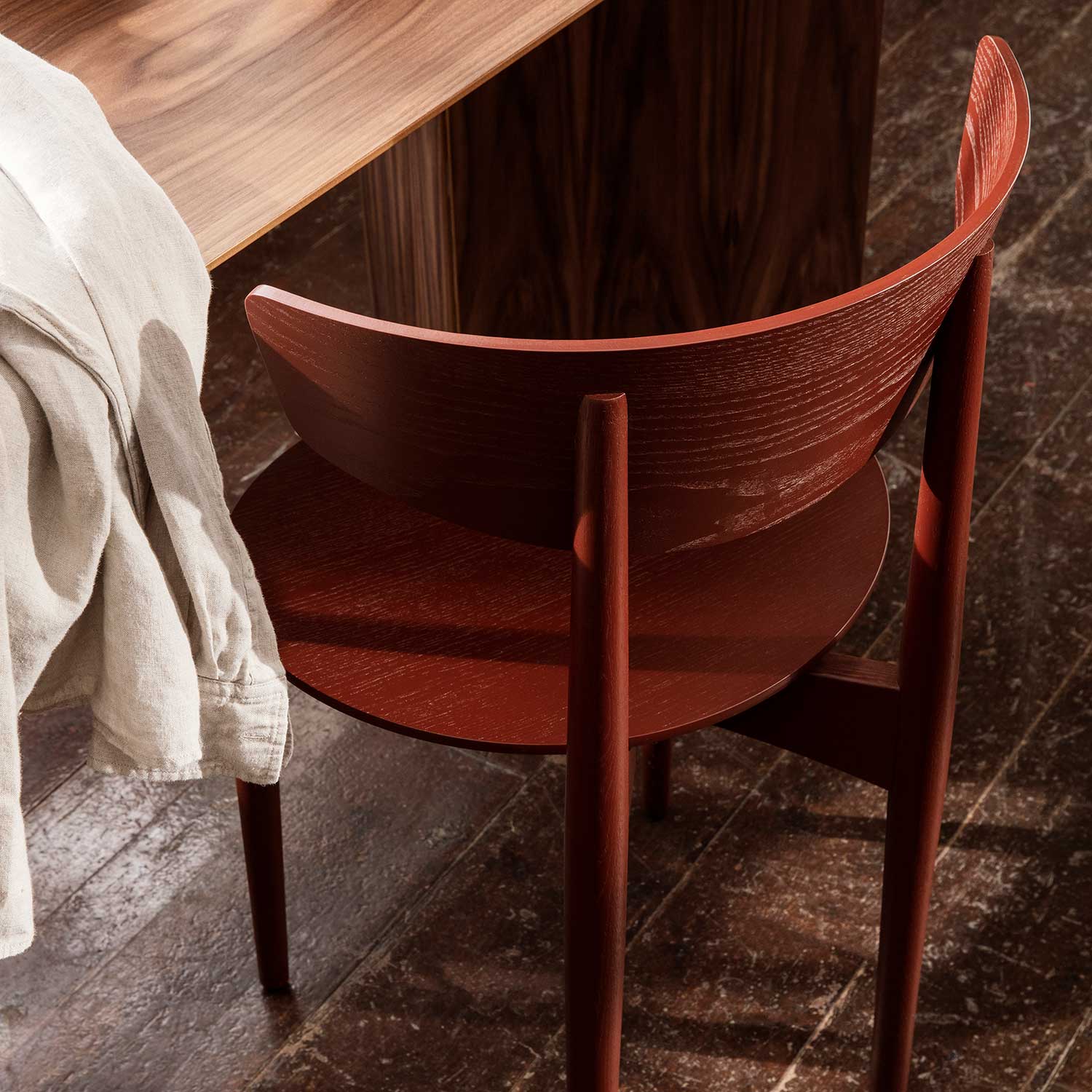 herman dining chair wood red brown ferm living 83410