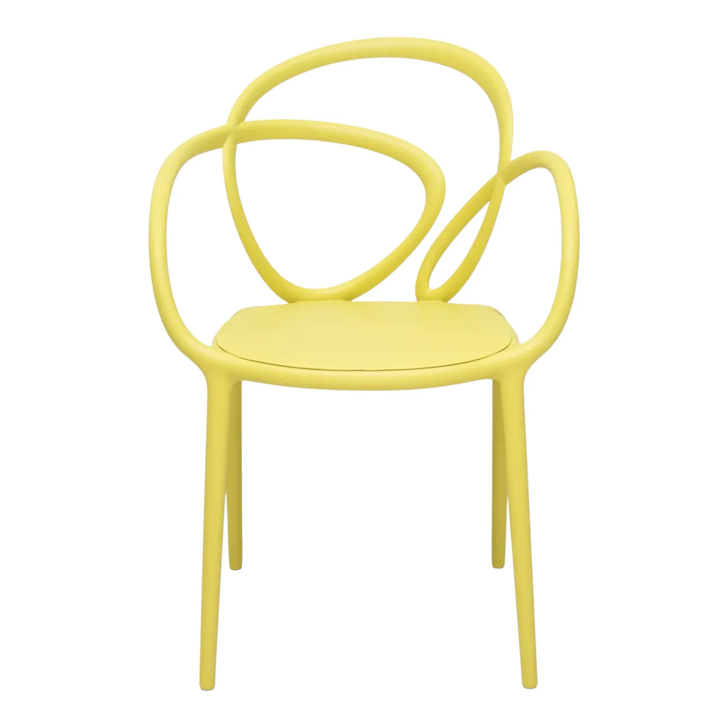 Qeeboo - Loop Chair 2er-Set ohne Kissen mustard