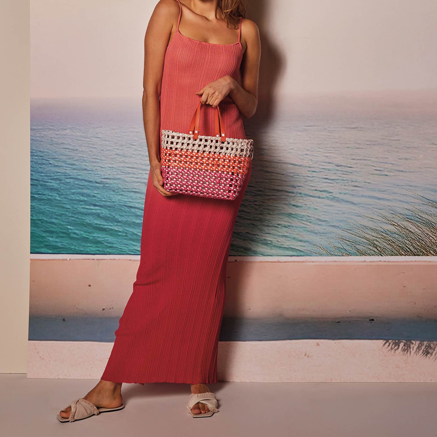 Handed By - Maze mini Handtasche orange