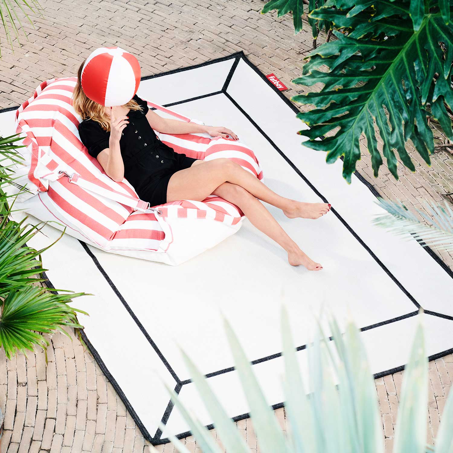 floatzac stripe red fatboy 67300