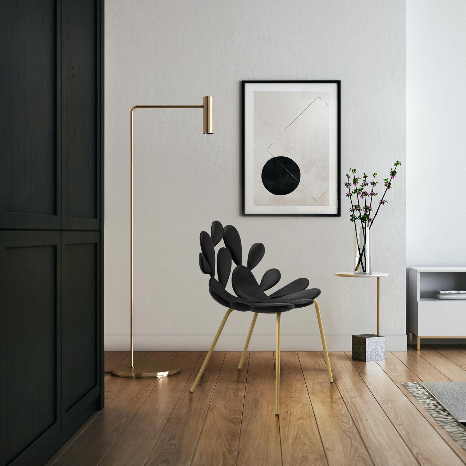 qeebo filicudi stuhl schwarz wohnzimmer 97445