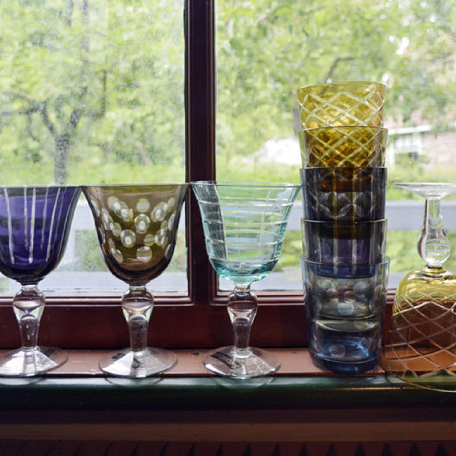 pols potten cuttings weinglaeser fensterbank 95204