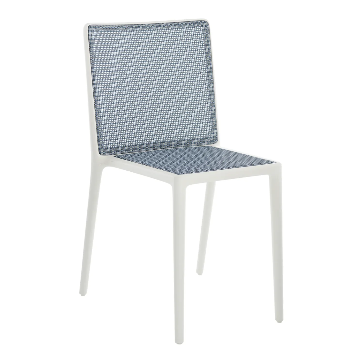 Kartell - Belvedere Tech Stuhl 2er-Set weiß/blau