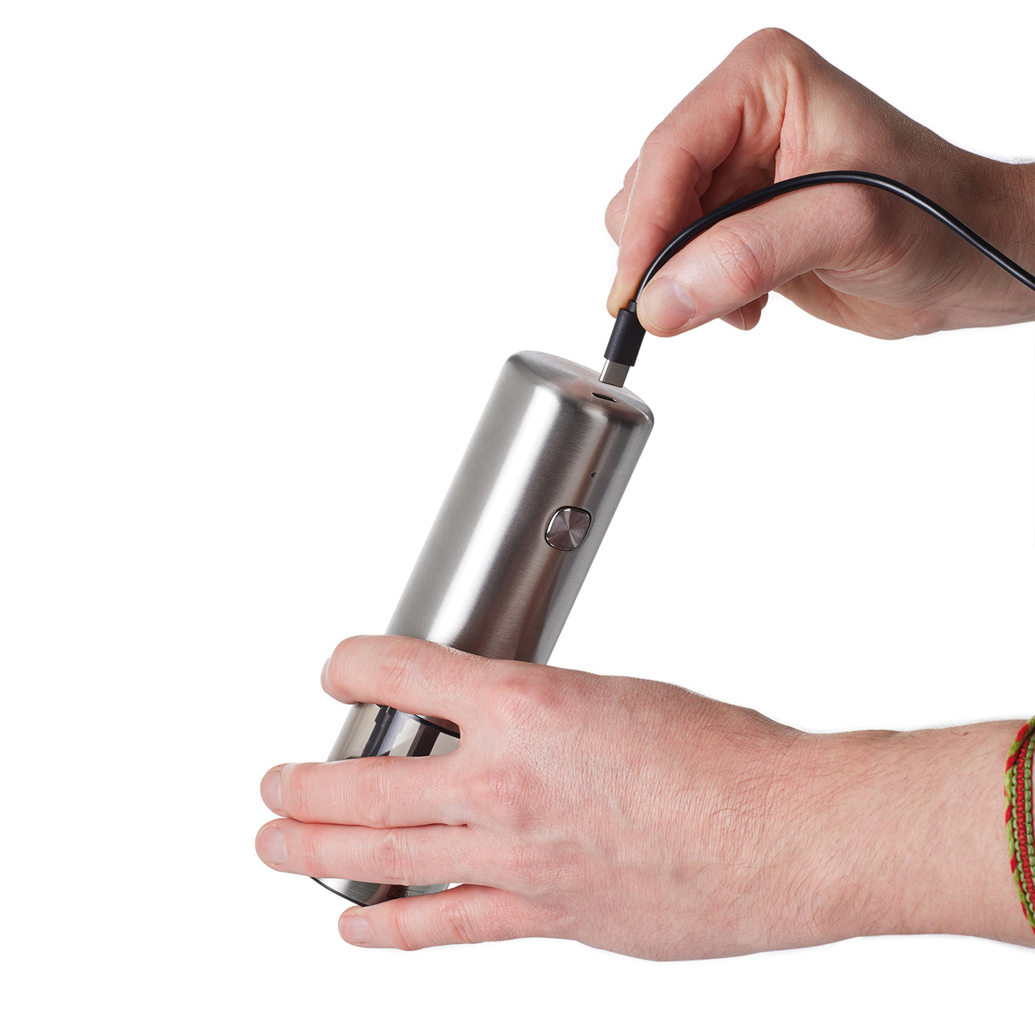 adhoc imill salz und pfeffermuehle ladekabel edelstahl 90378