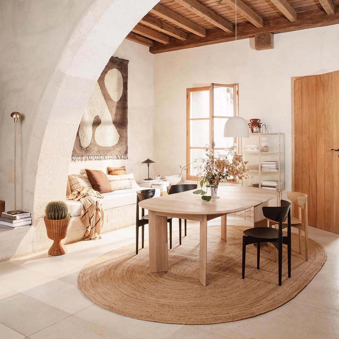 ferm living abstract teppich braun 81354