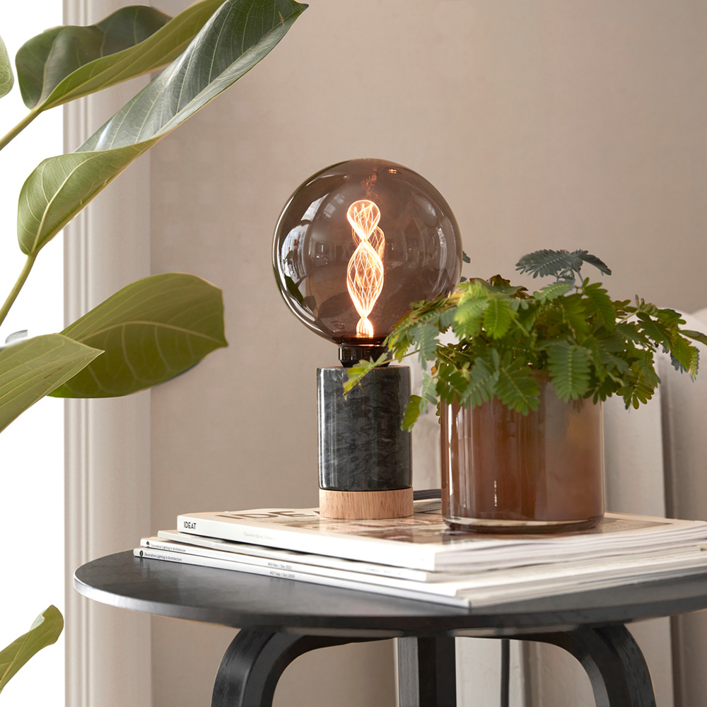 led curve black nud collection mit tischlampe 87285