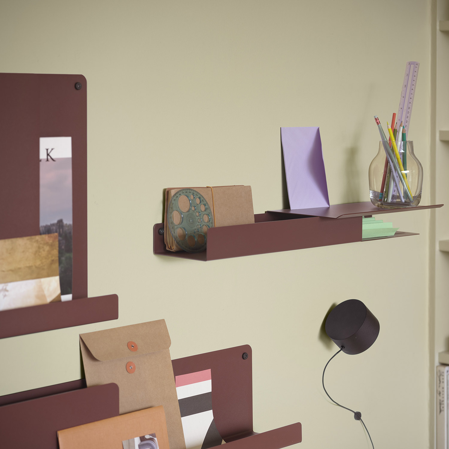 deep red muuto folded shelf 93784