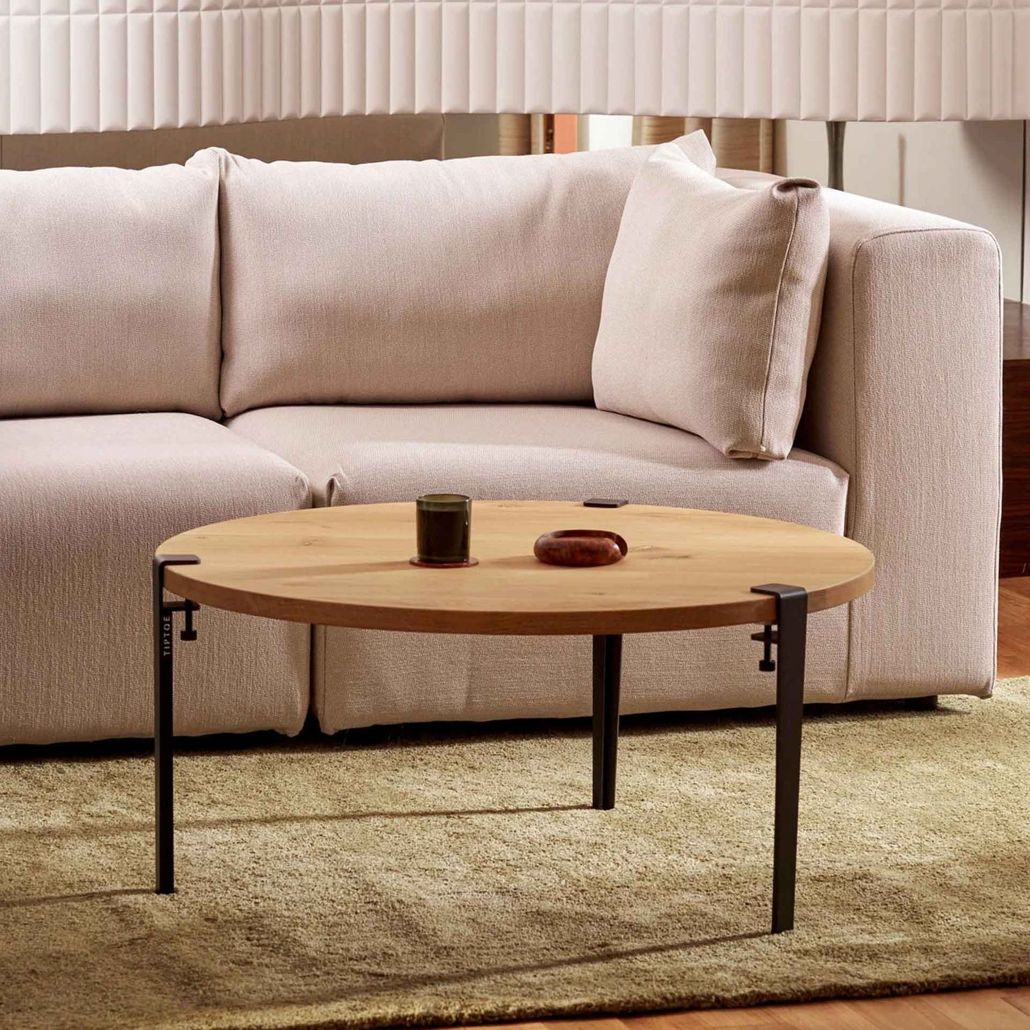 Tiptoe - Tischbein für Couchtisch 43 cm schwarz-graphit