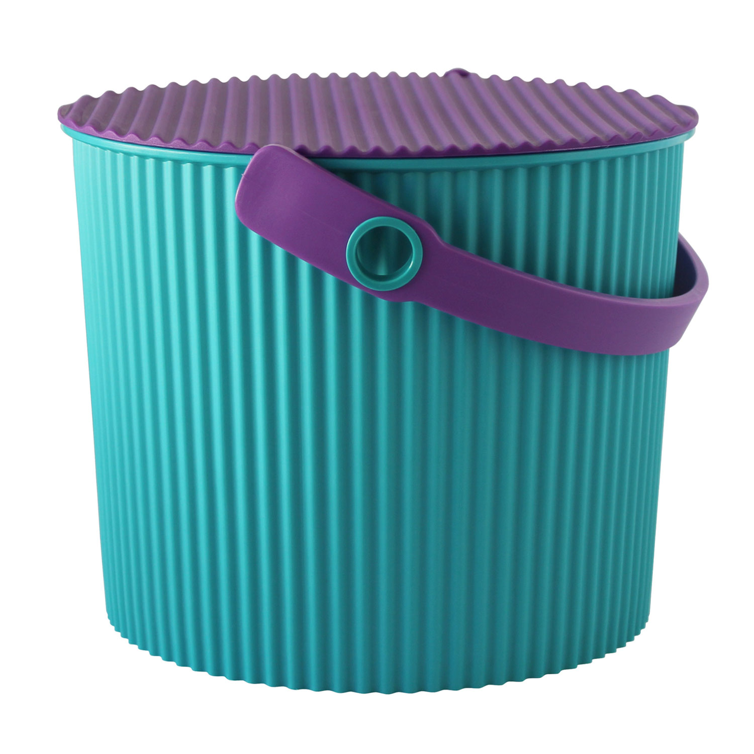 Hachiman - Omnioutil Eimer mit Deckel 8 l türkis/ blau