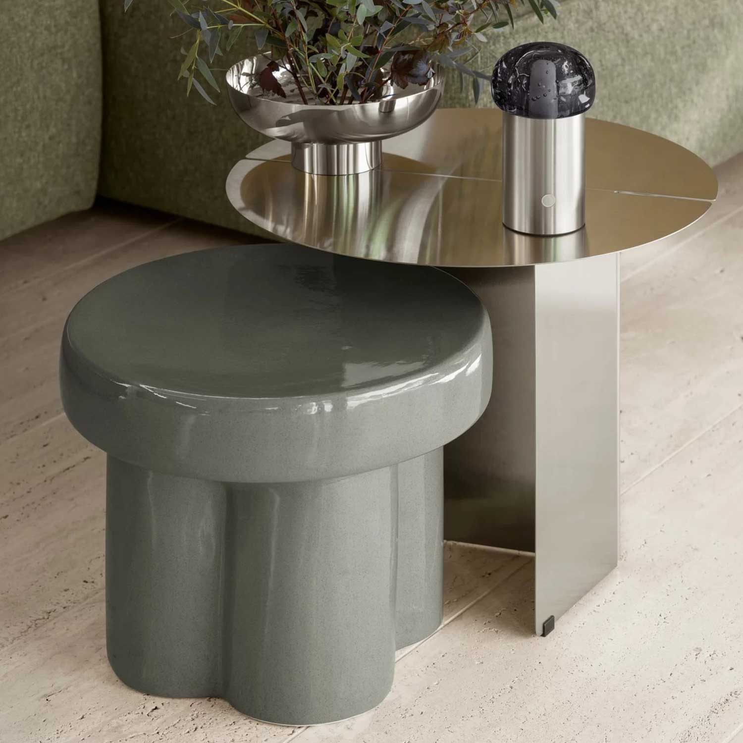 blomus TORU Keramik Hocker Elephant Skin niedrig 67126 Hocker neben Wohnzimmertisch 104183