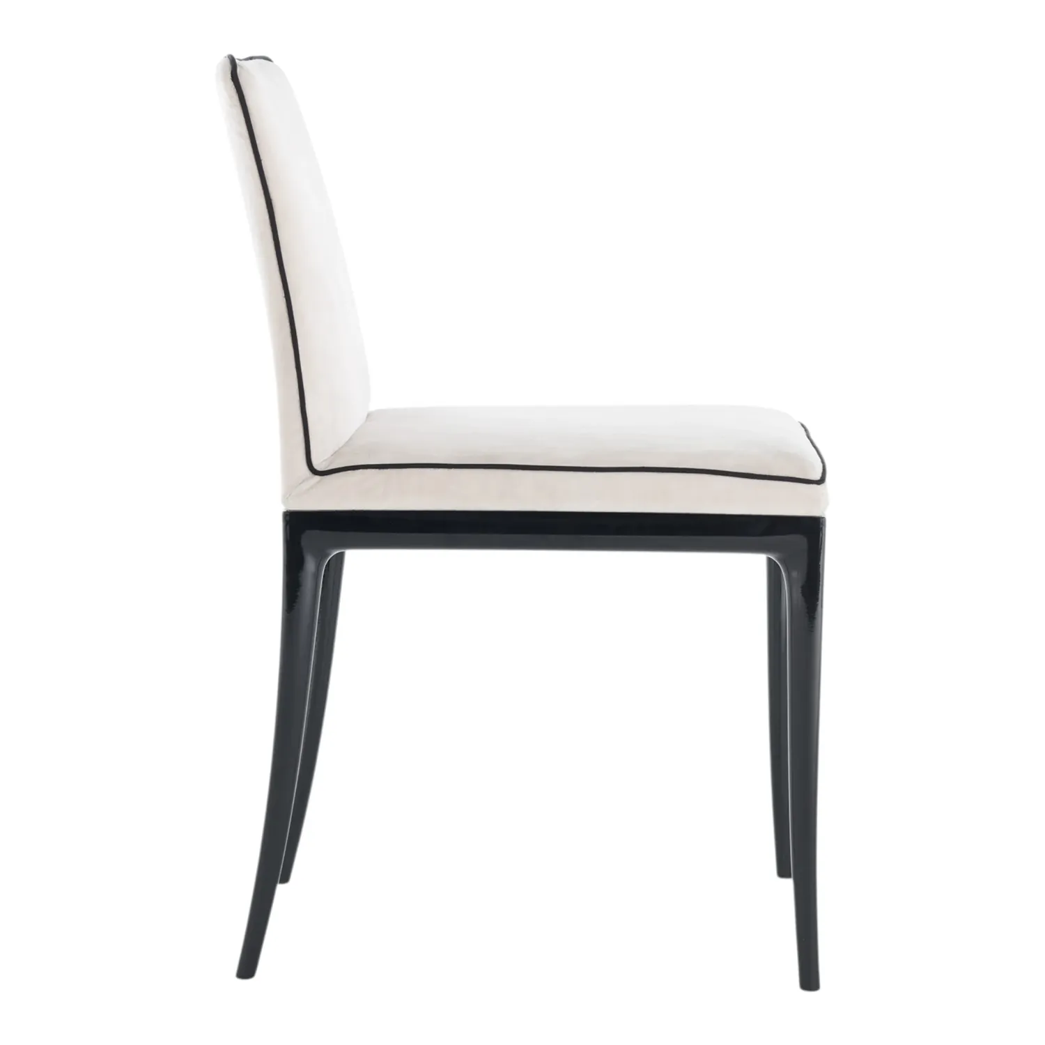 Kartell - Lillybet Stuhl Velvet schwarz/weiß