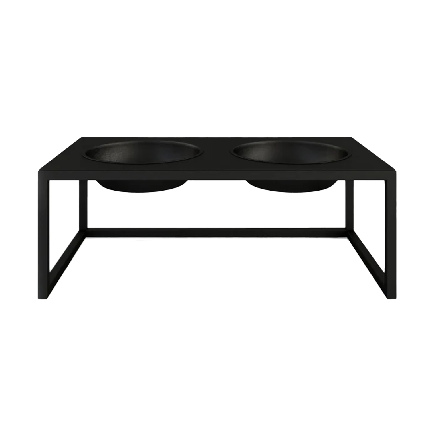 metallbude mika futterstation mittel schwarz frontal 96686