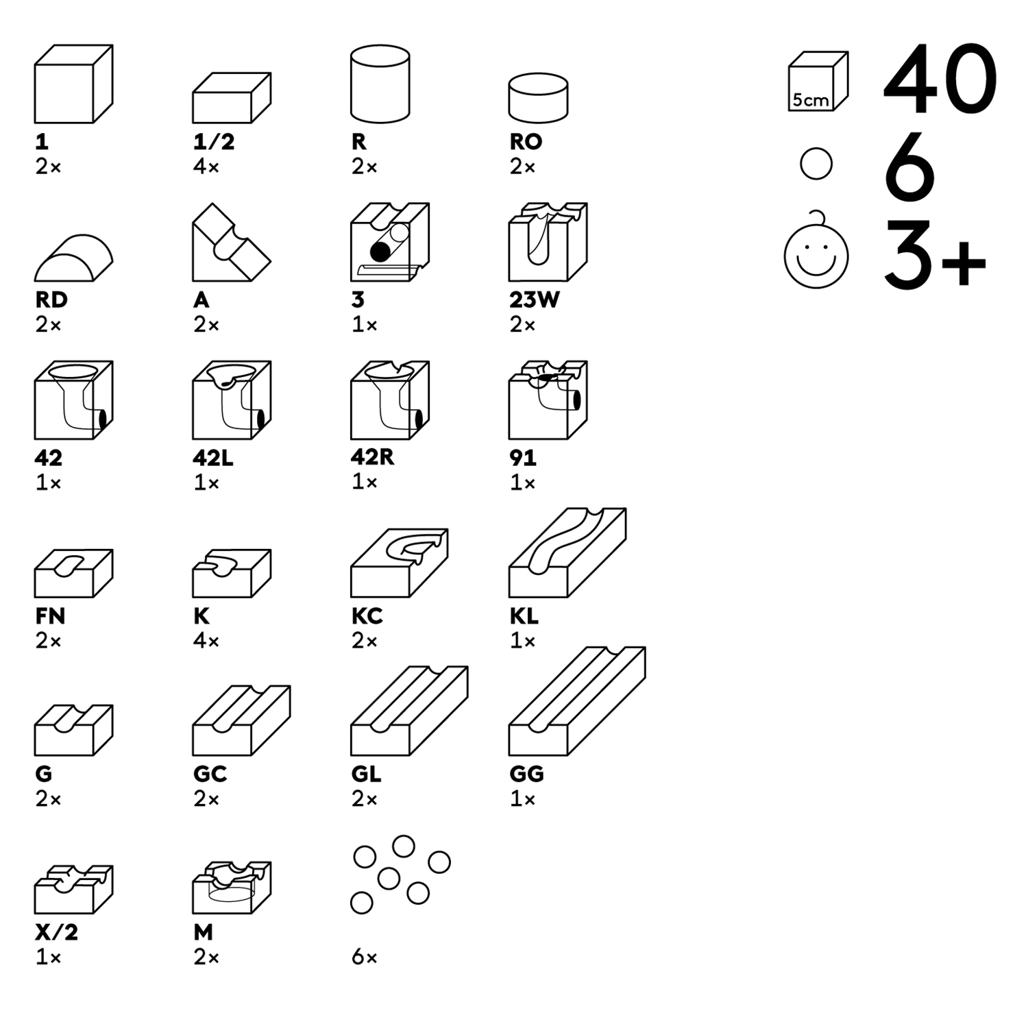kugelbahn cuboro junior inhalt 73124