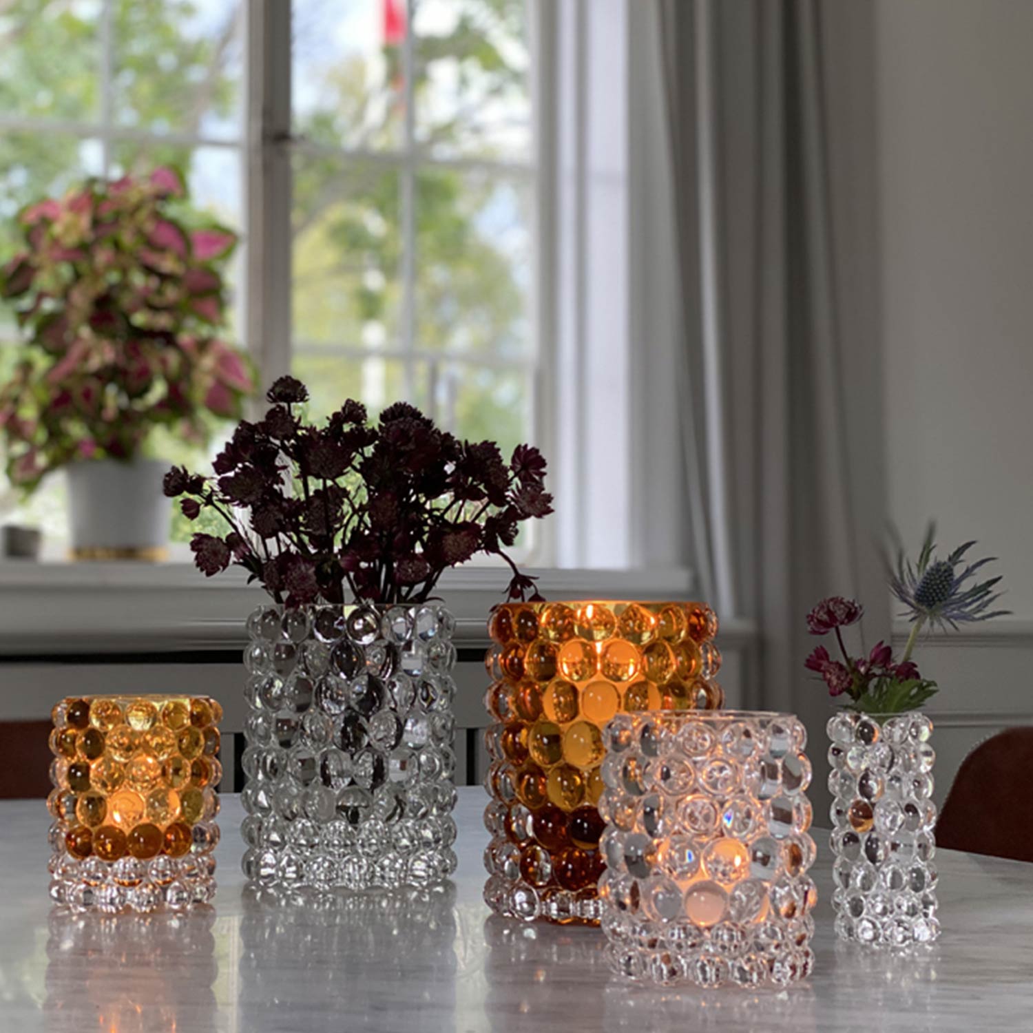 skogsberg hurricane vase windlicht bernstein 75928