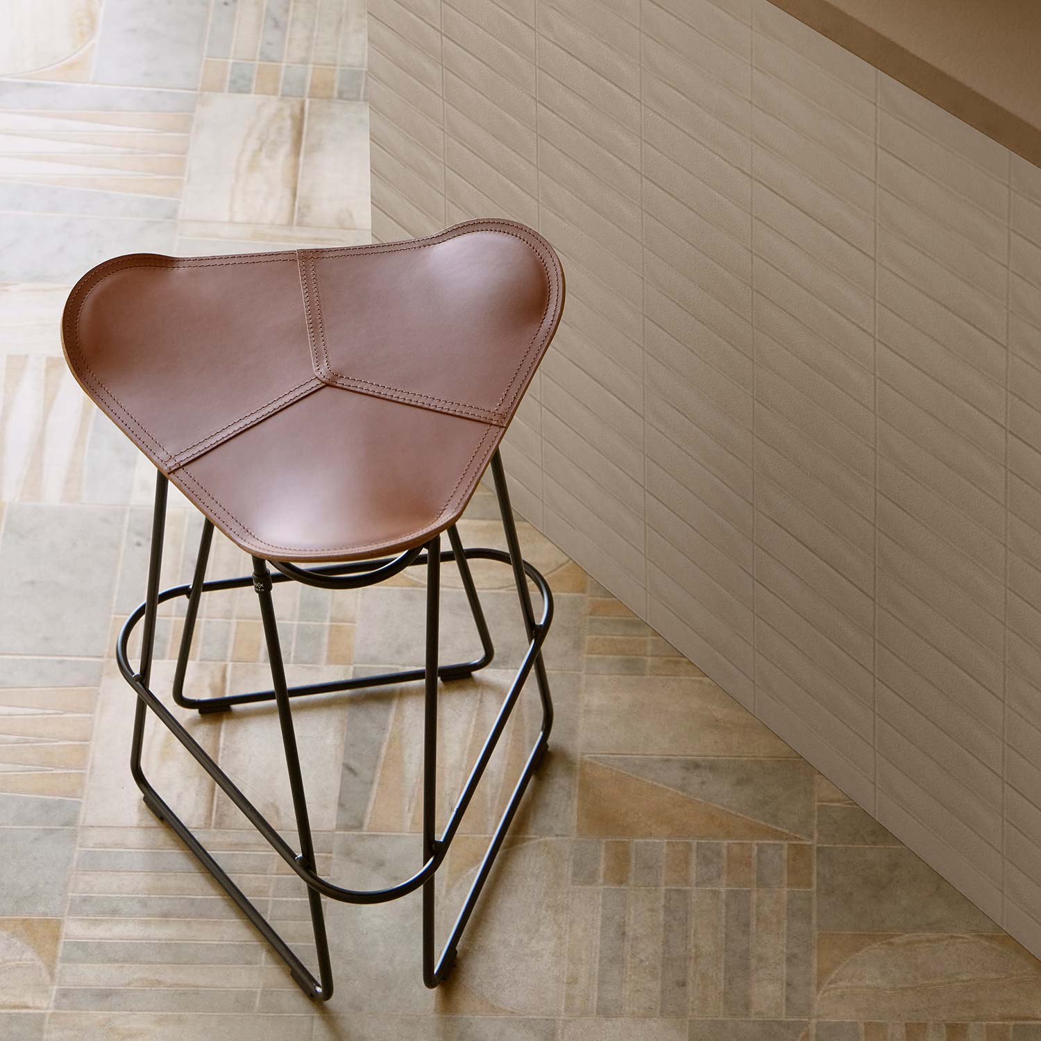 Cuero - Pampa Barhocker H65 cm schwarz/schwarz