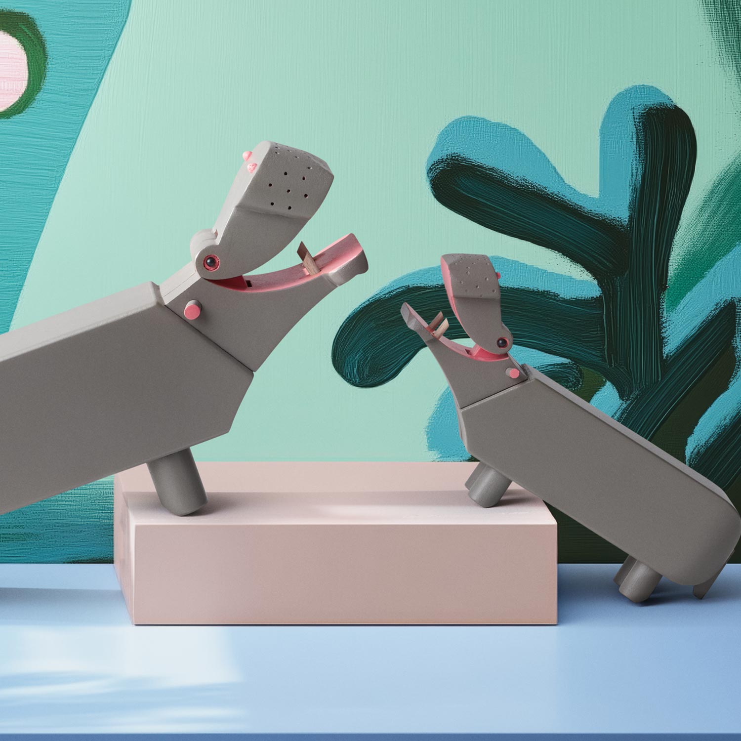 Kay Bojesen - Flusspferd liliput grau