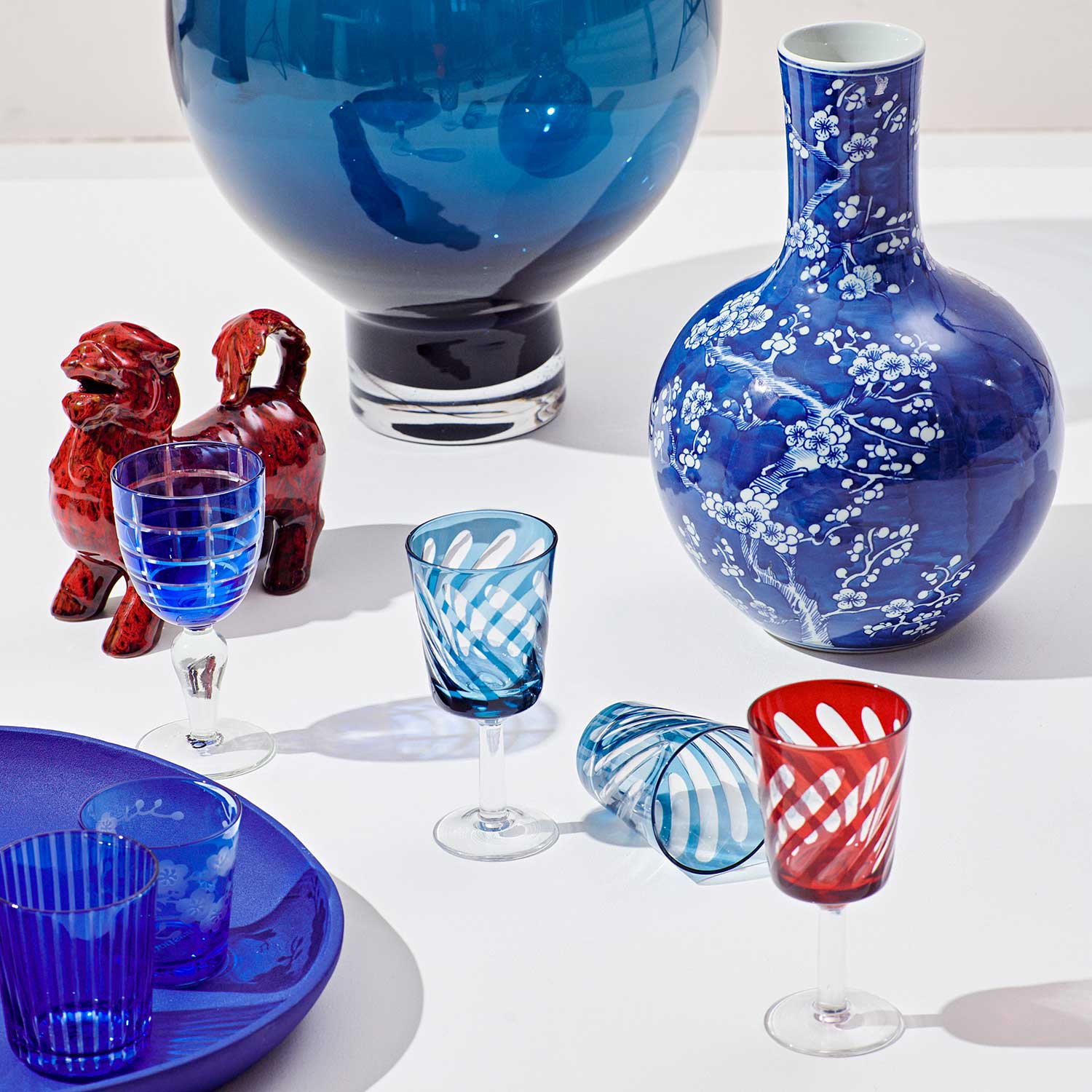 cobalt trinkglaeser 6er set weinglaeser 99053