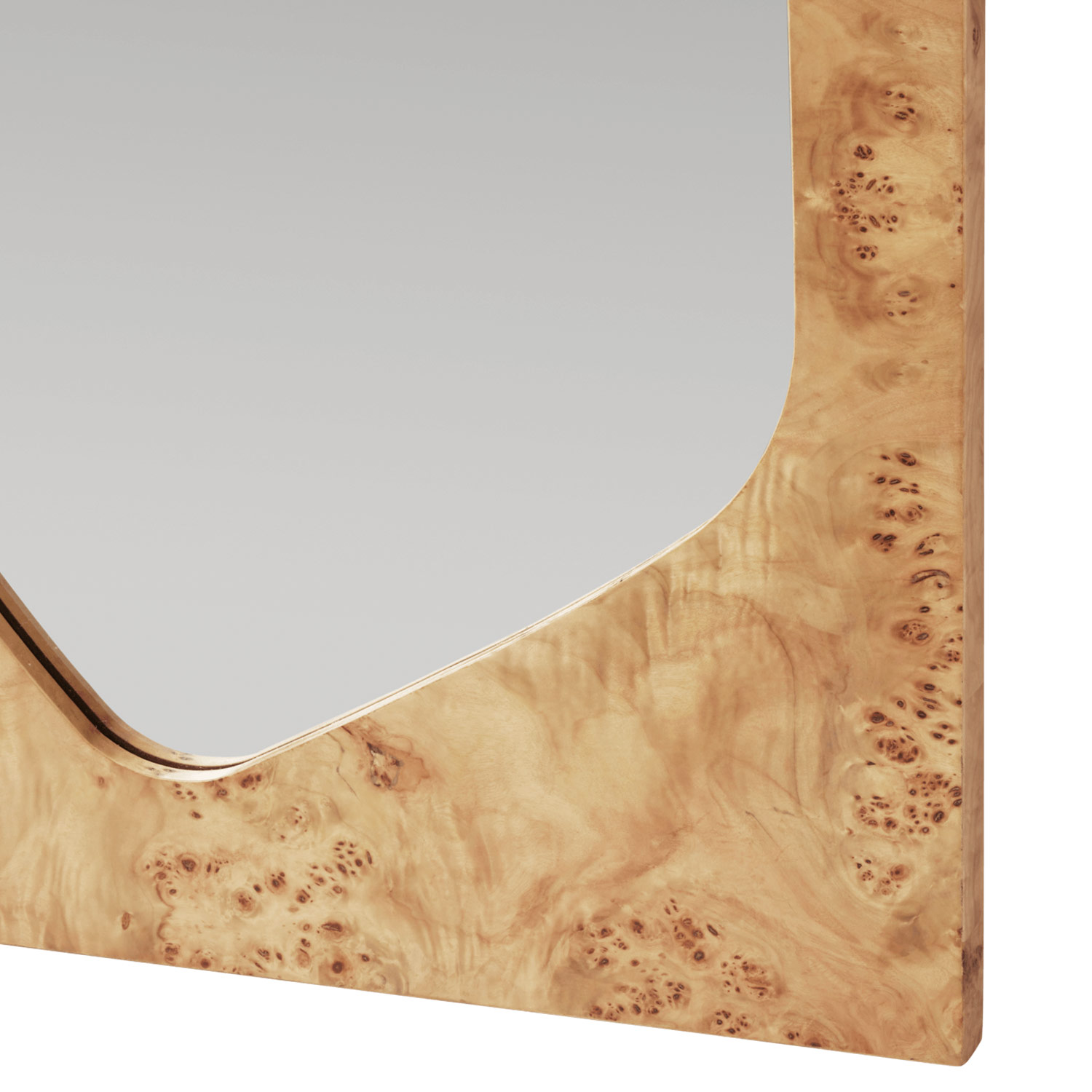 Ferm Living - Folia Spiegel H 82 cm dark stained burl