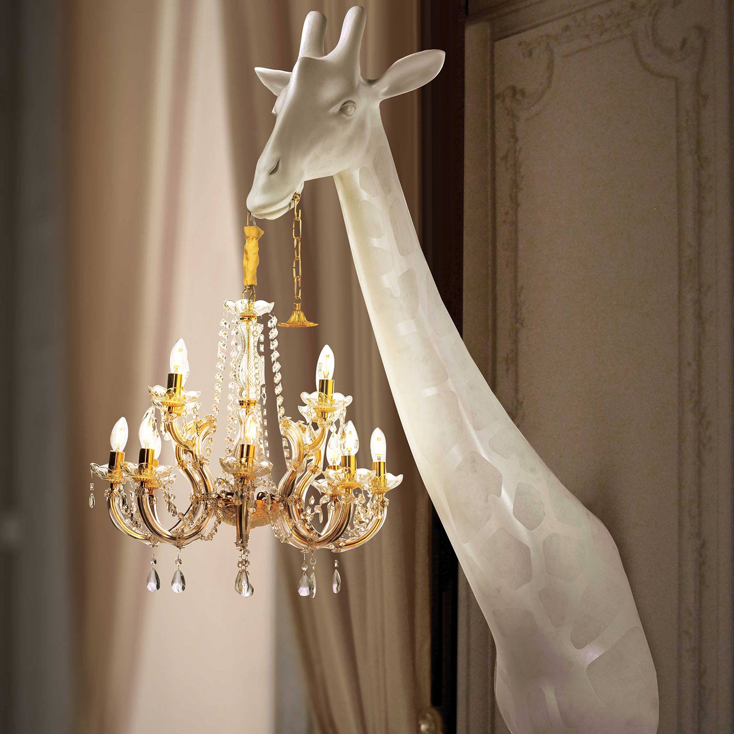 qeebo giraffe in love wandleuchte weiss wohnzimmer 97463