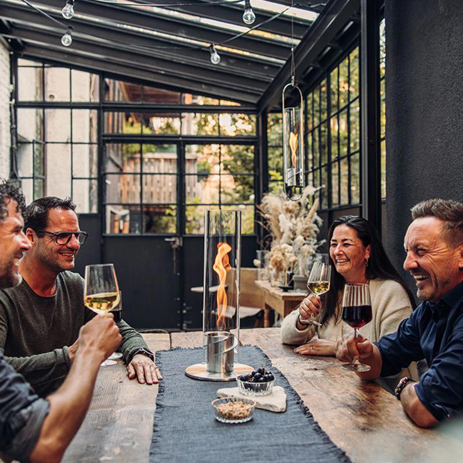 Höfats - SPIN 1200 Tischfeuer silber