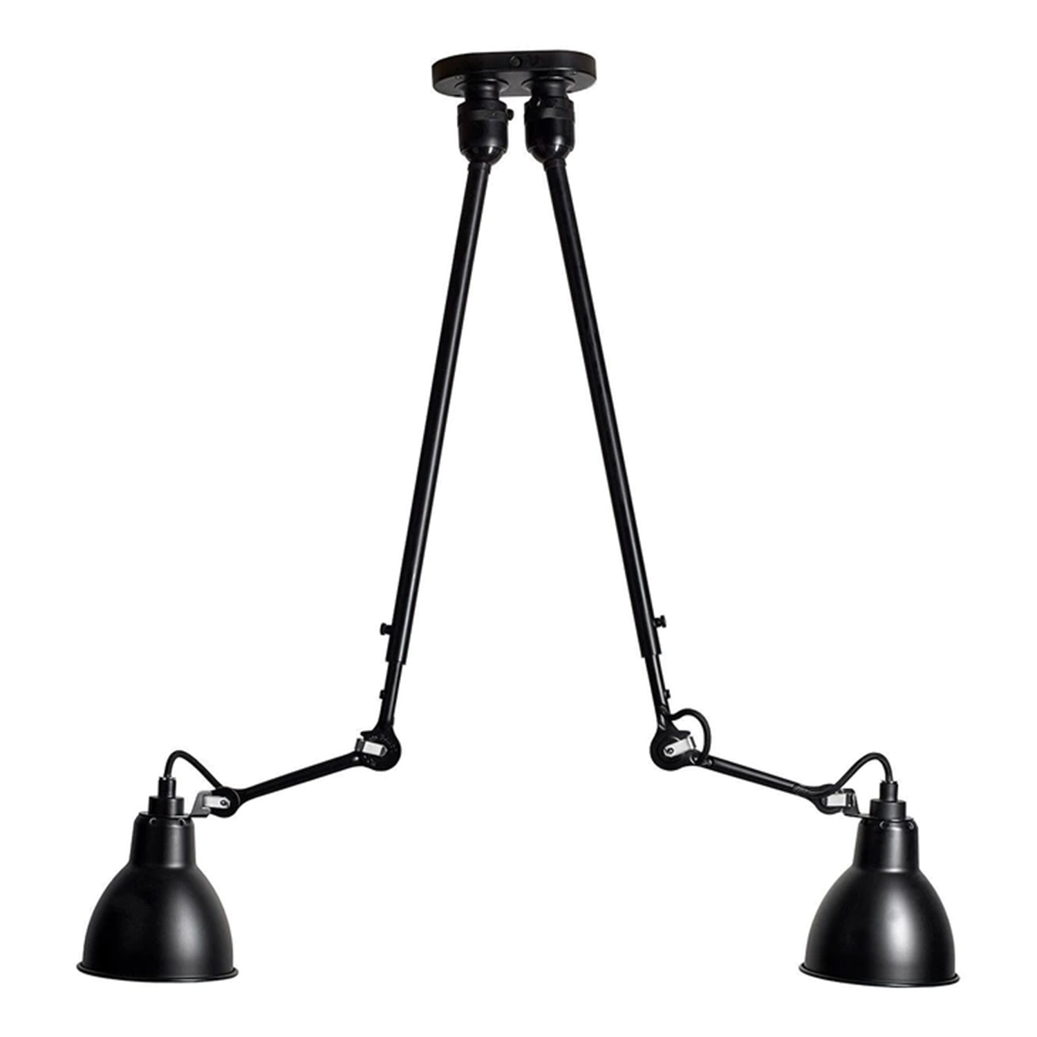 dcw ceiling leuchte 302 double schwarz 68304