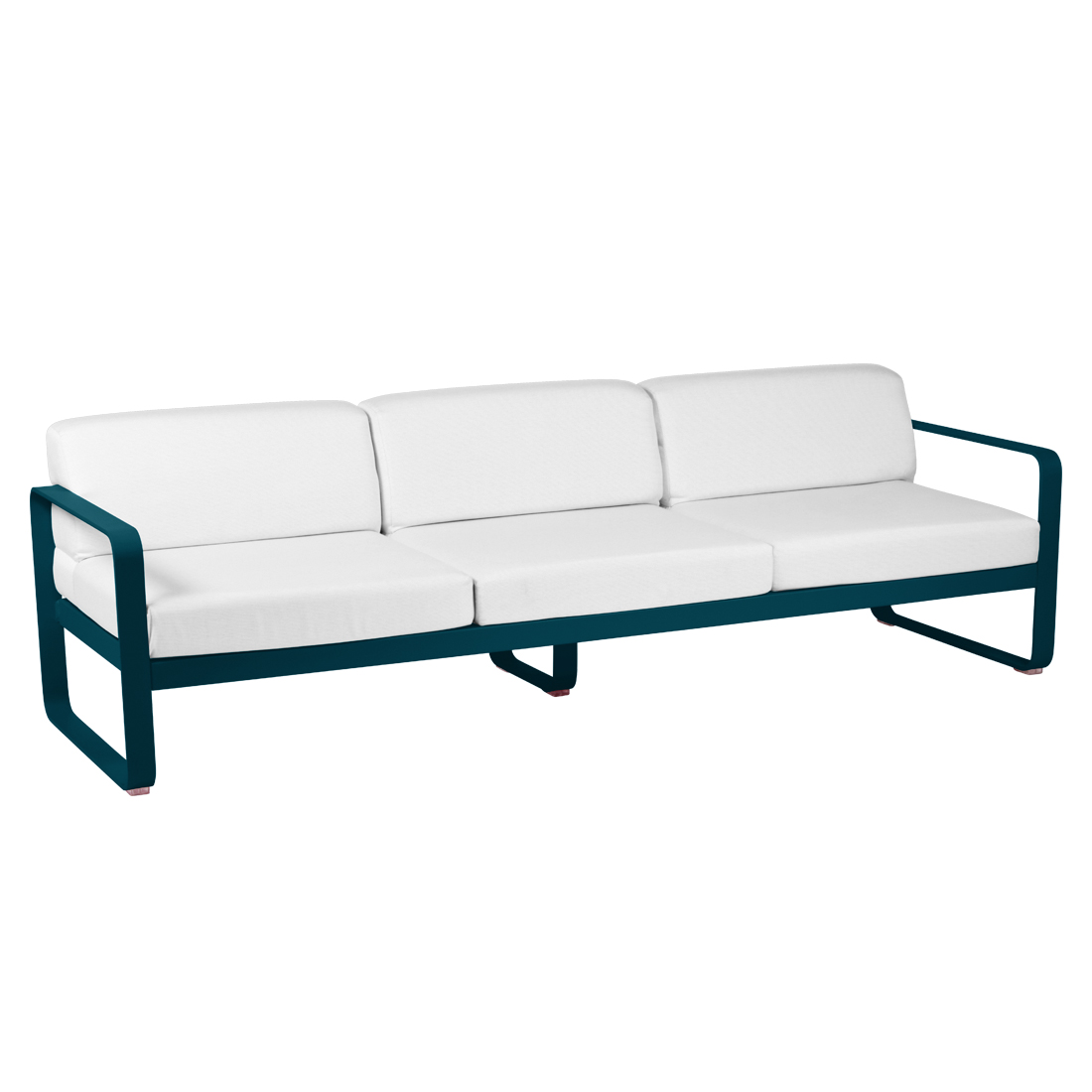 fermob bellevie sofa 3 acapulcoblau flanellgrau 65983
