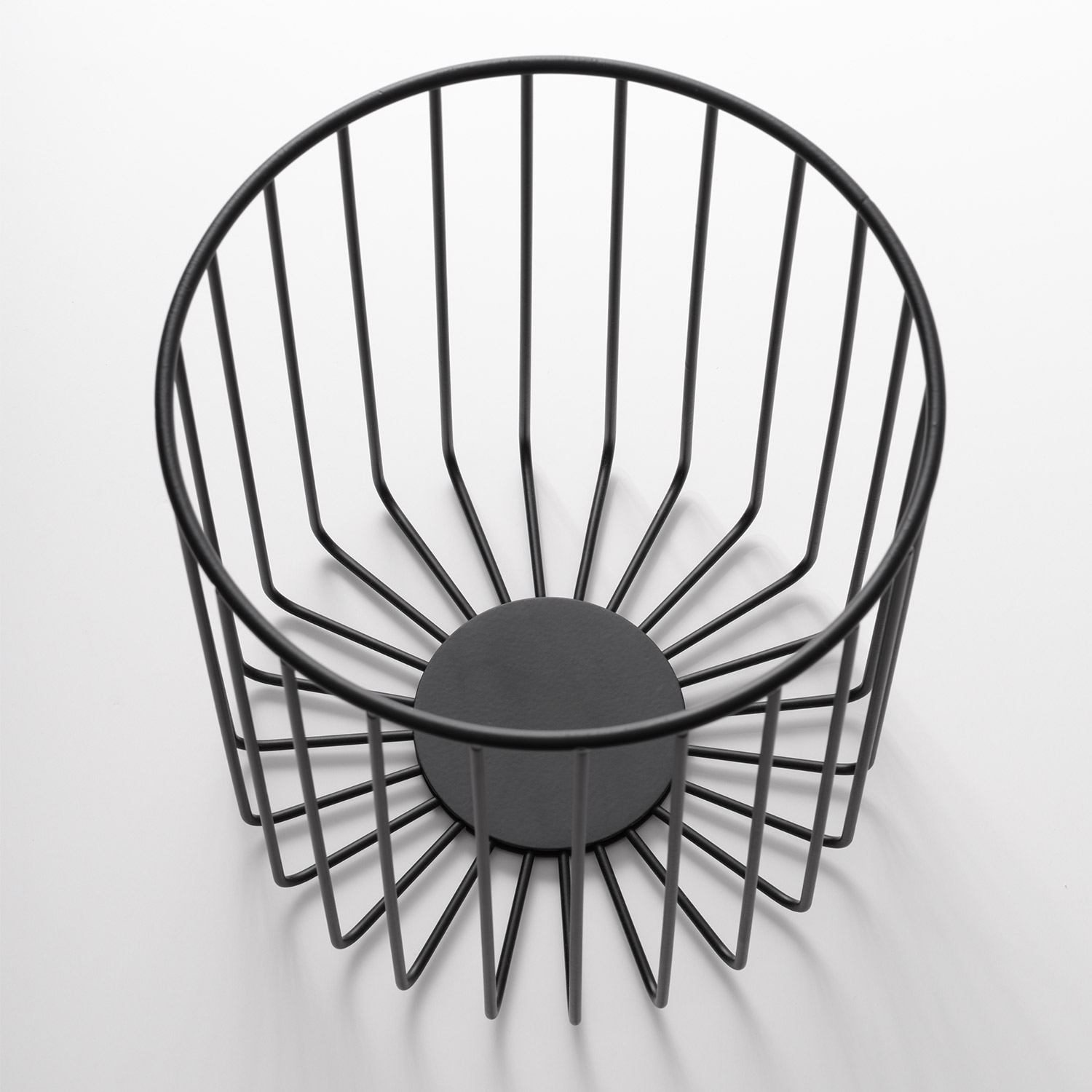 decorwalther dw220 abwurfkorb schwarz matt von oben 68798