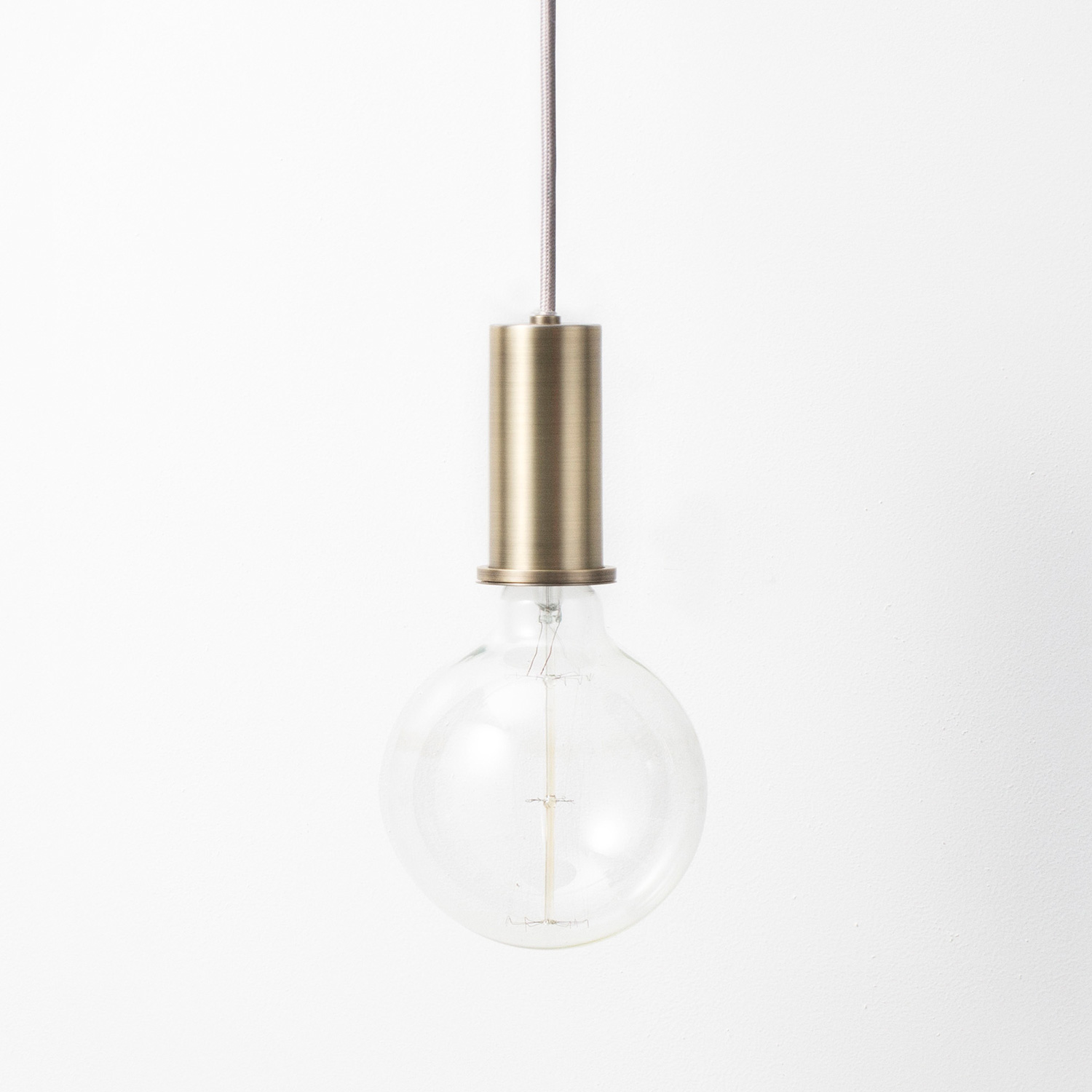 ferm living collect socket brass low mit leuchtmittel 61783