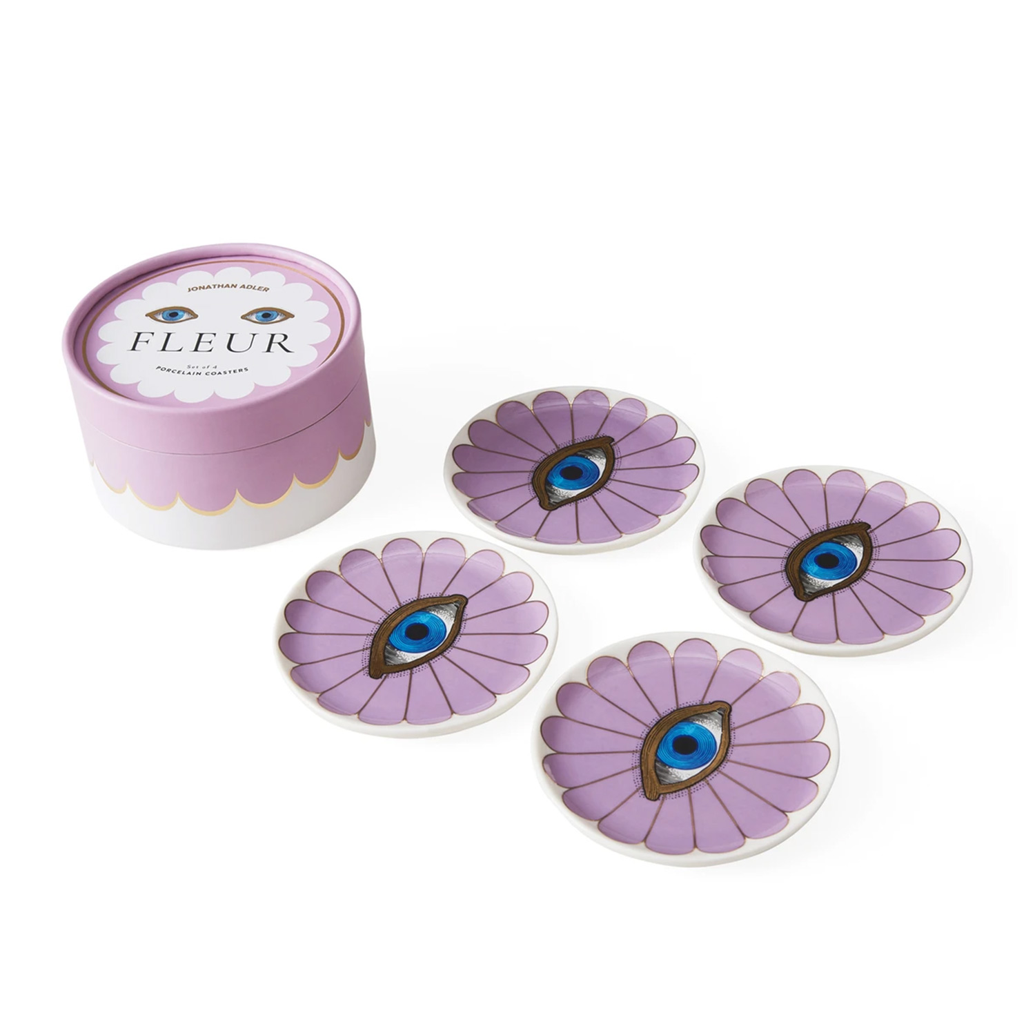 jonathan adler fleur coasters 75422