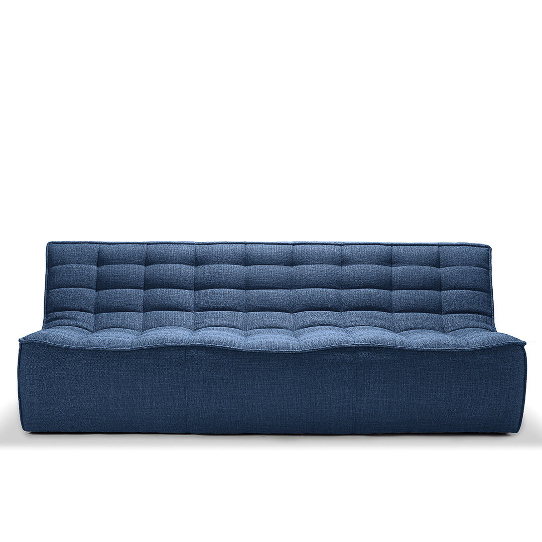ethnicraft n701 sofa blau dreisitzer 84025