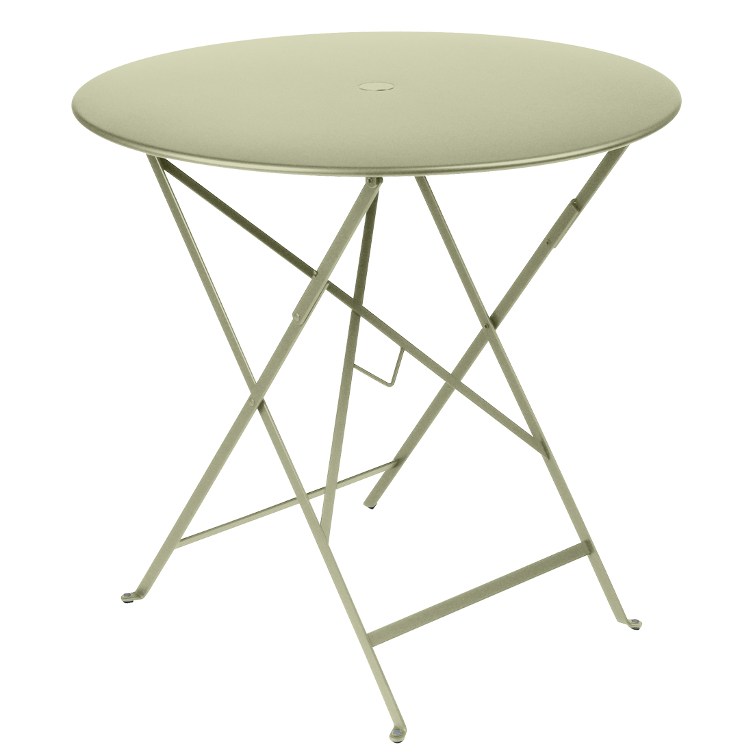 fermob bistro tisch rund 77cm lindgruen 65 77572