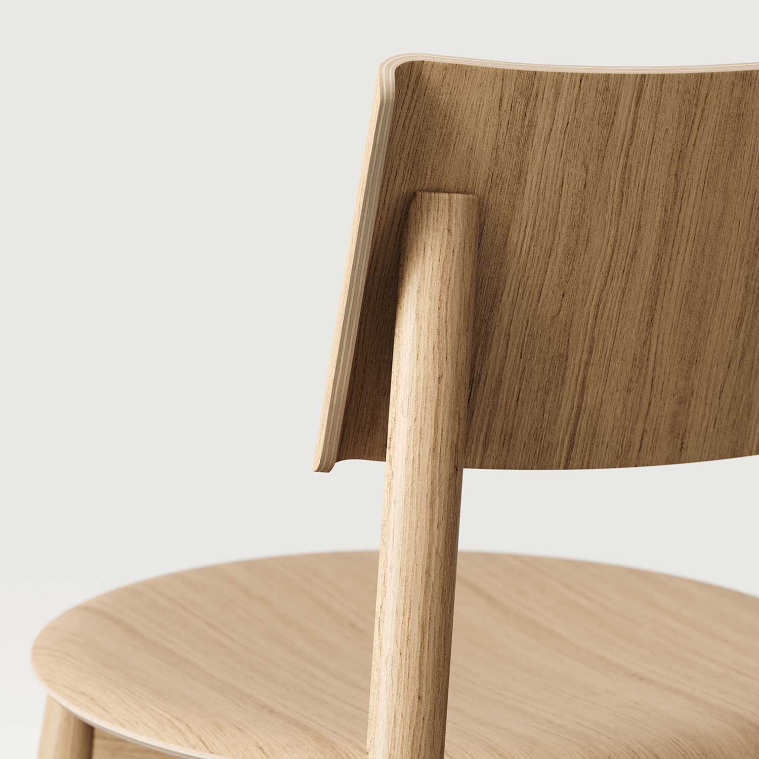 Tiptoe - SSD Stuhl Vollholz mohnrot