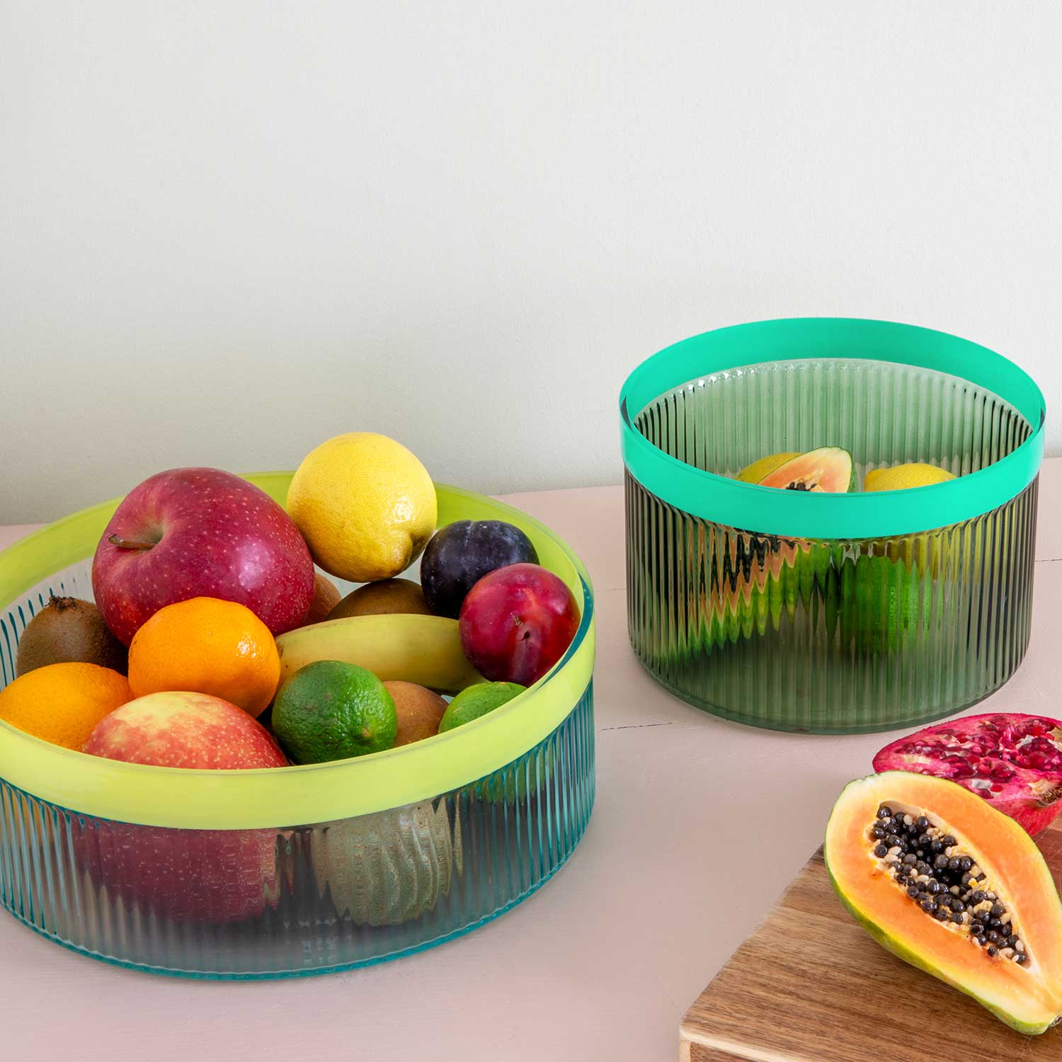 REMEMBER - Glasschale Groove S green