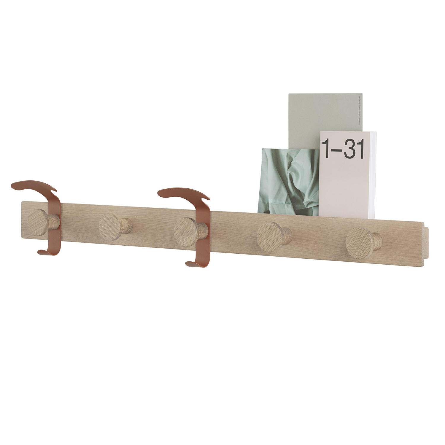 muuto plank coat rack eiche copper brown garderobe 65470