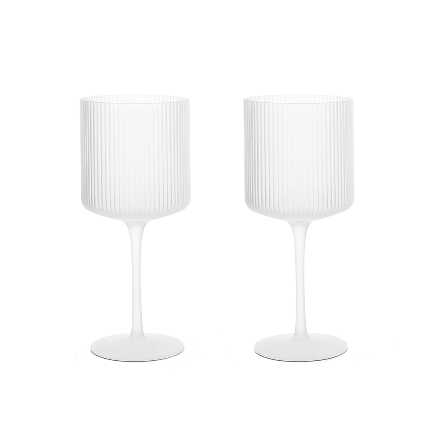 ferm LIVING Ripple Rotweinglaeser 2er Set matt 1104270093 104481