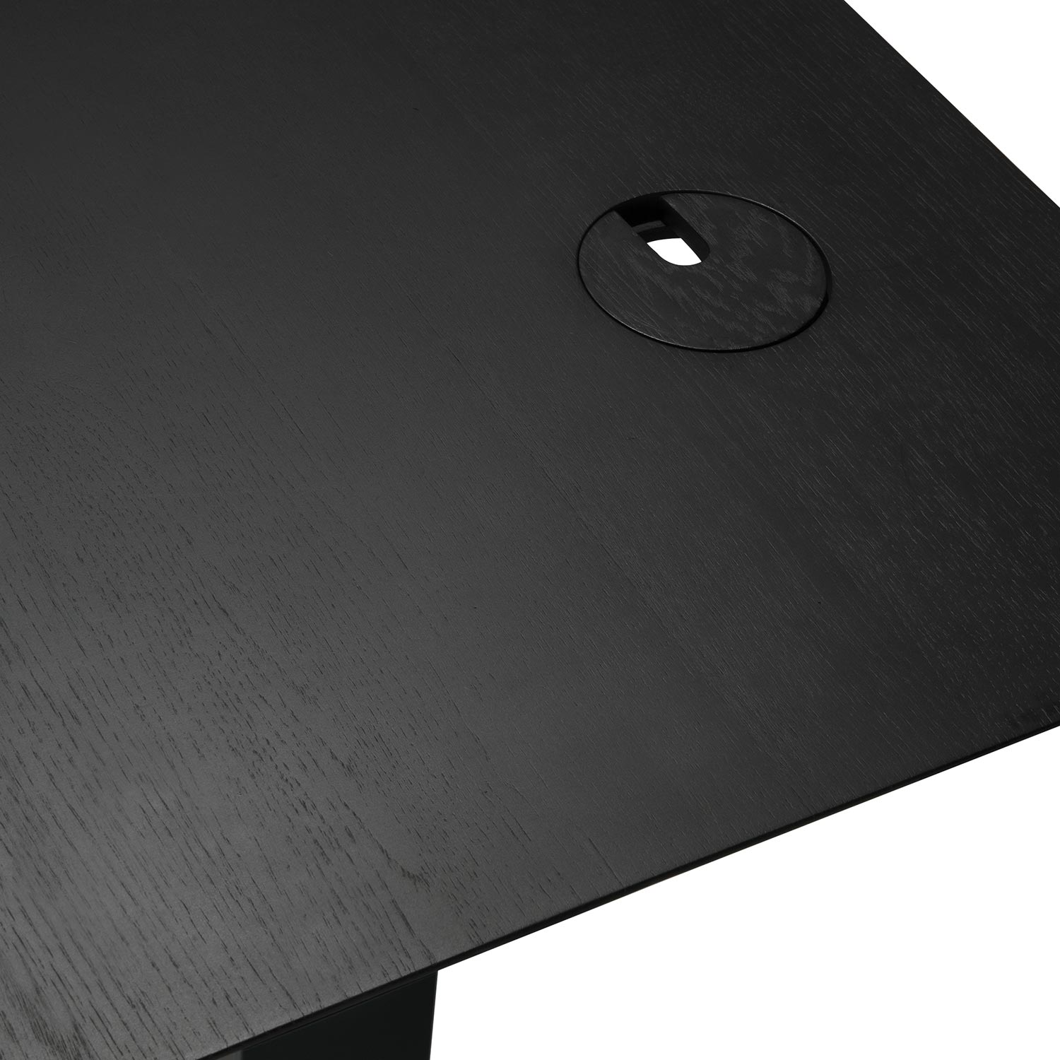 detail Kabeldurchlass Ethnicraft Bok Tisch schwarz 98807