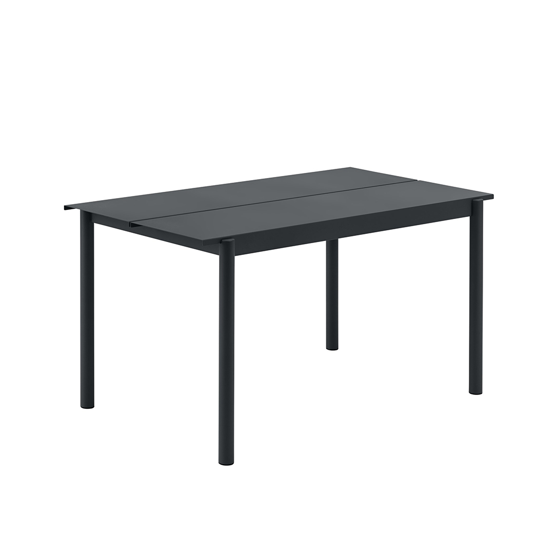 muuto linear steel table black 140 65438