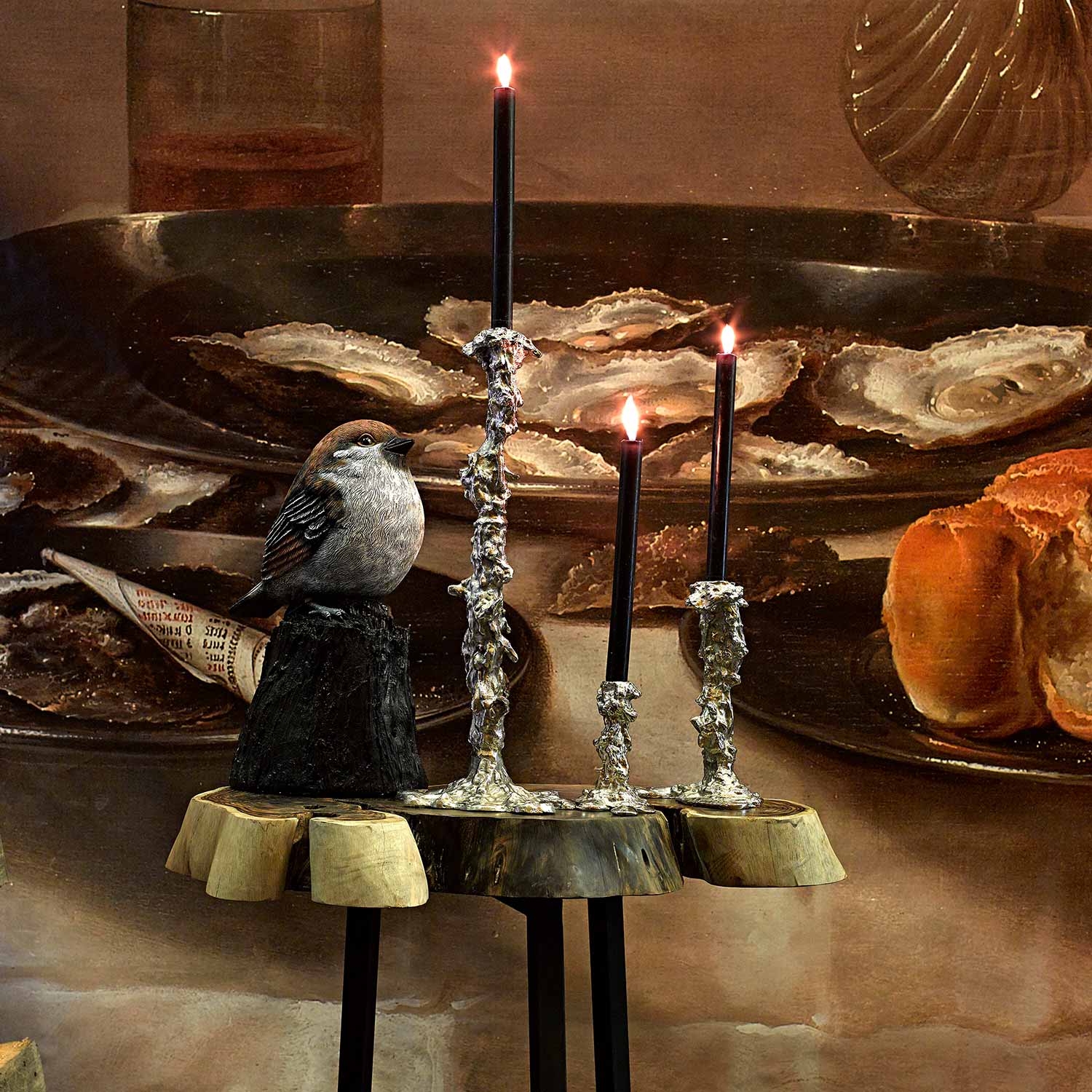 pols potten drip kerzenstaender silber s esstisch 95184