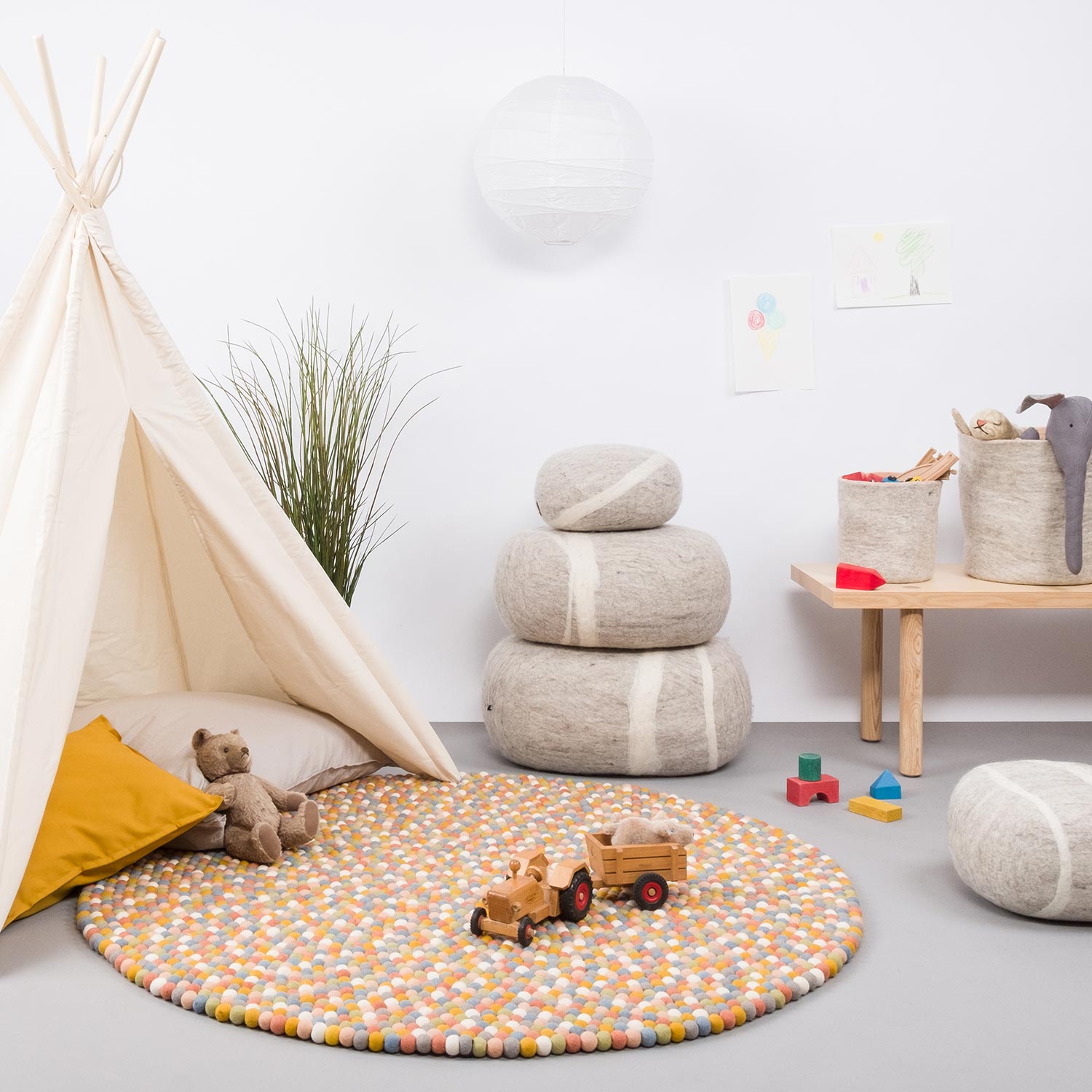 myfelt liese filzkugelteppich kinderzimmer 51873
