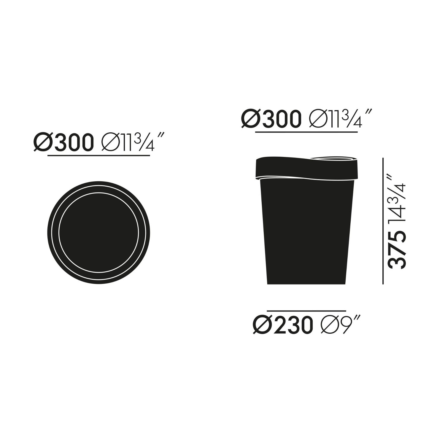 Vitra - Happy Bin RE Papierkorb large poppy red