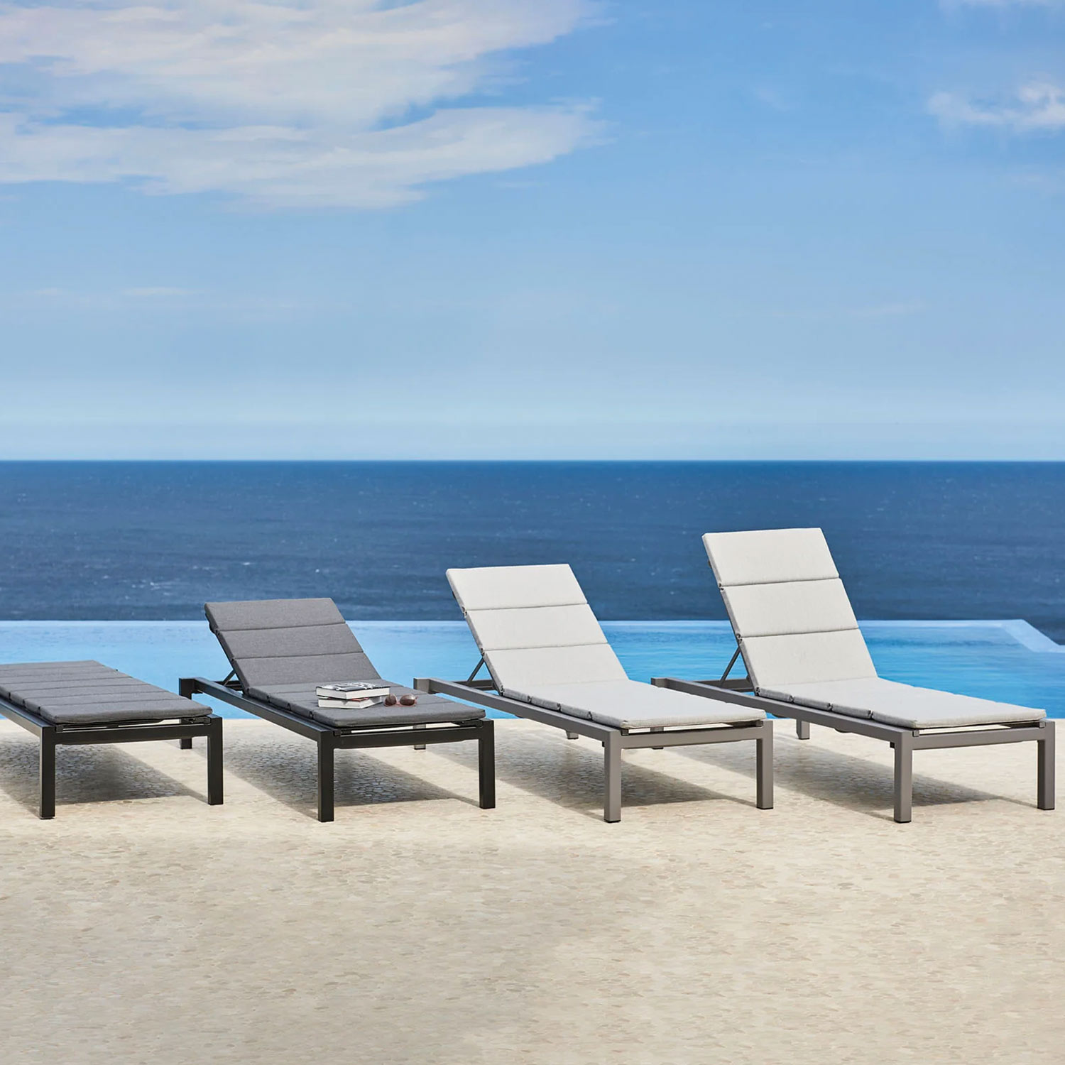 cane line relax sonnenliegegrey  light grey meer ambiente 89380