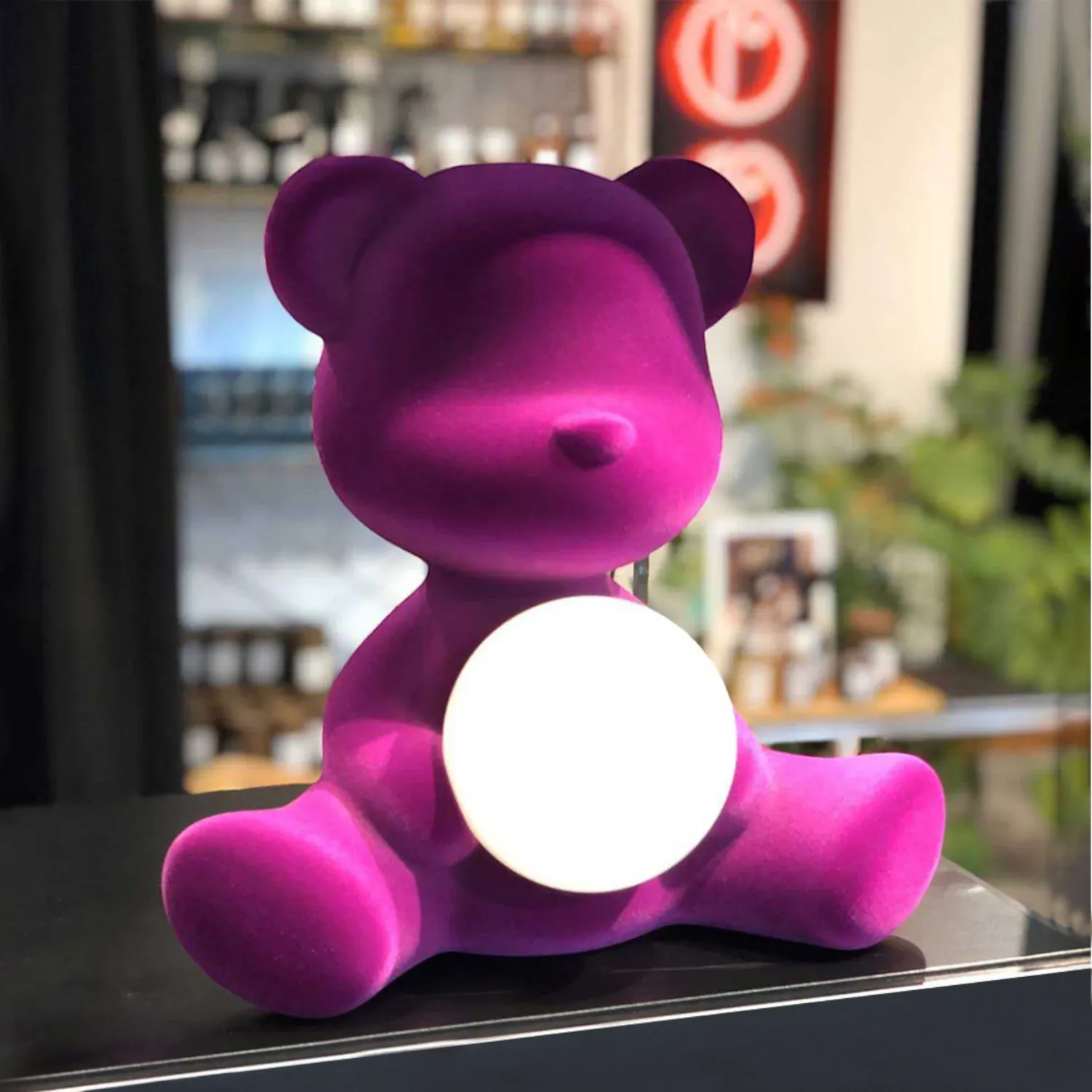 Qeeboo - Teddy Girl Leuchte Velvet Finish violett