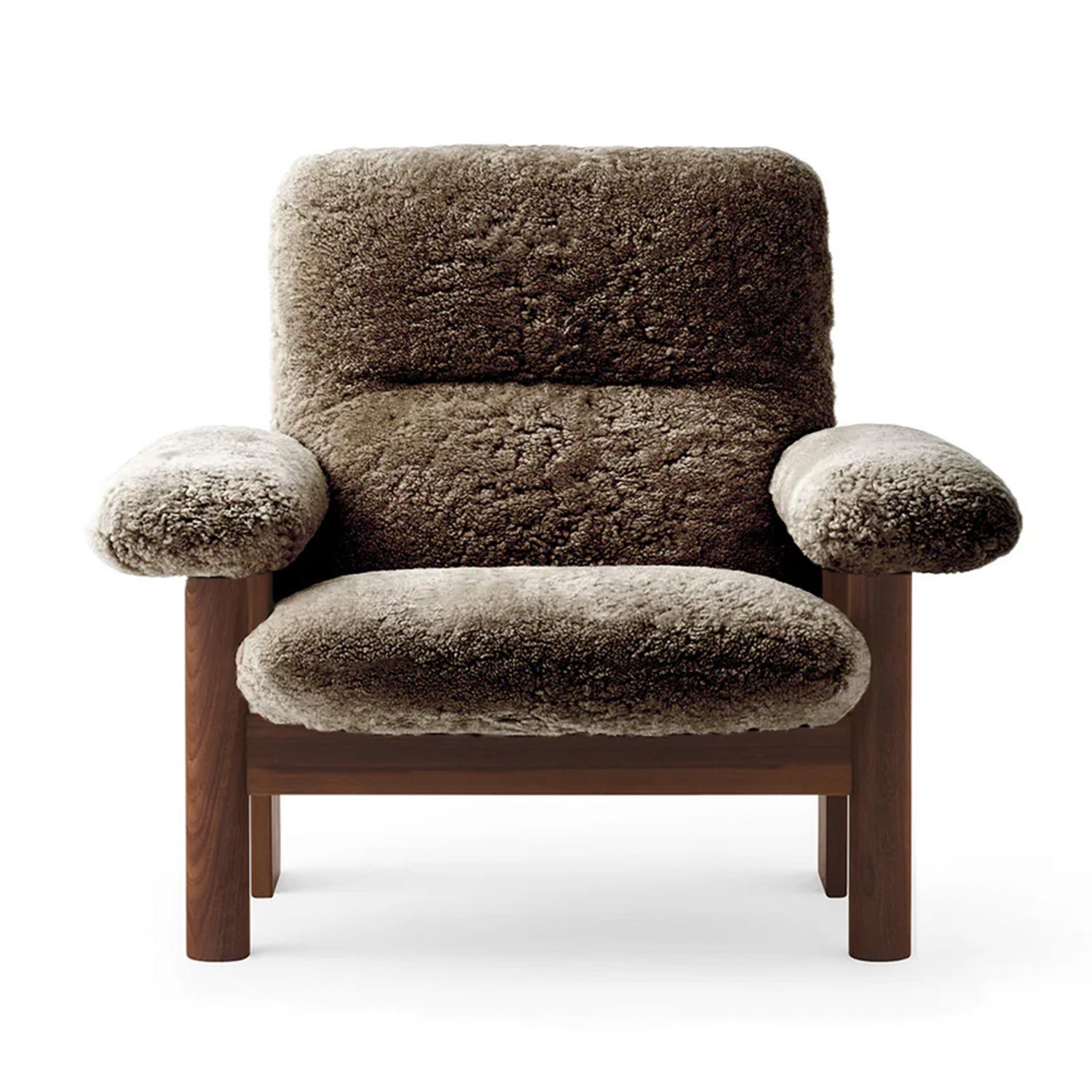 Audo - Brasilia Loungesessel Sheepskin Dark Oak/Sahara